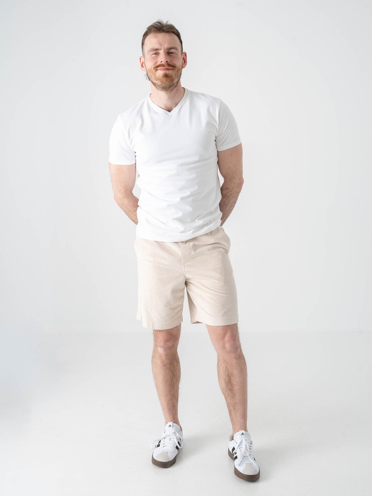 Selected Homme Roland SS V-Neck 3-Pack Tee Bright White