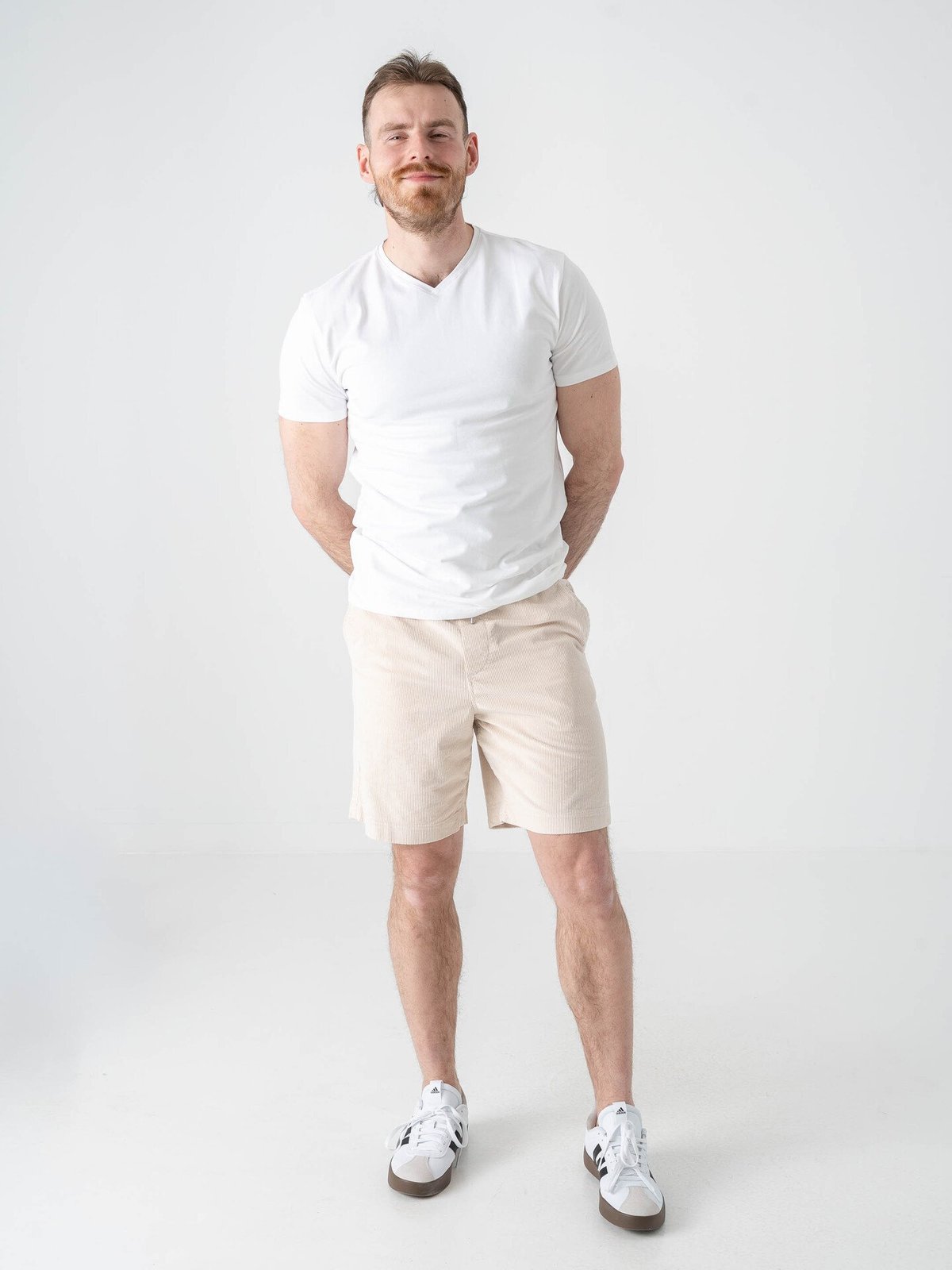 Selected Homme Roland SS V-Neck 3-Pack Tee Bright White