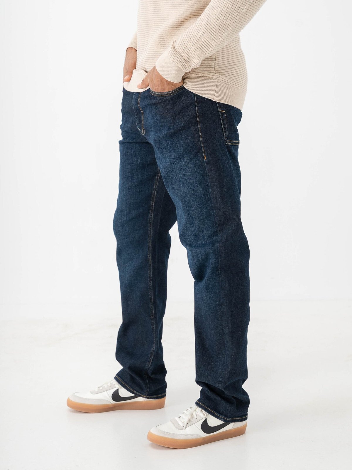 Selected Homme Straight Cleo Flex Jeans Dark Blue Denim