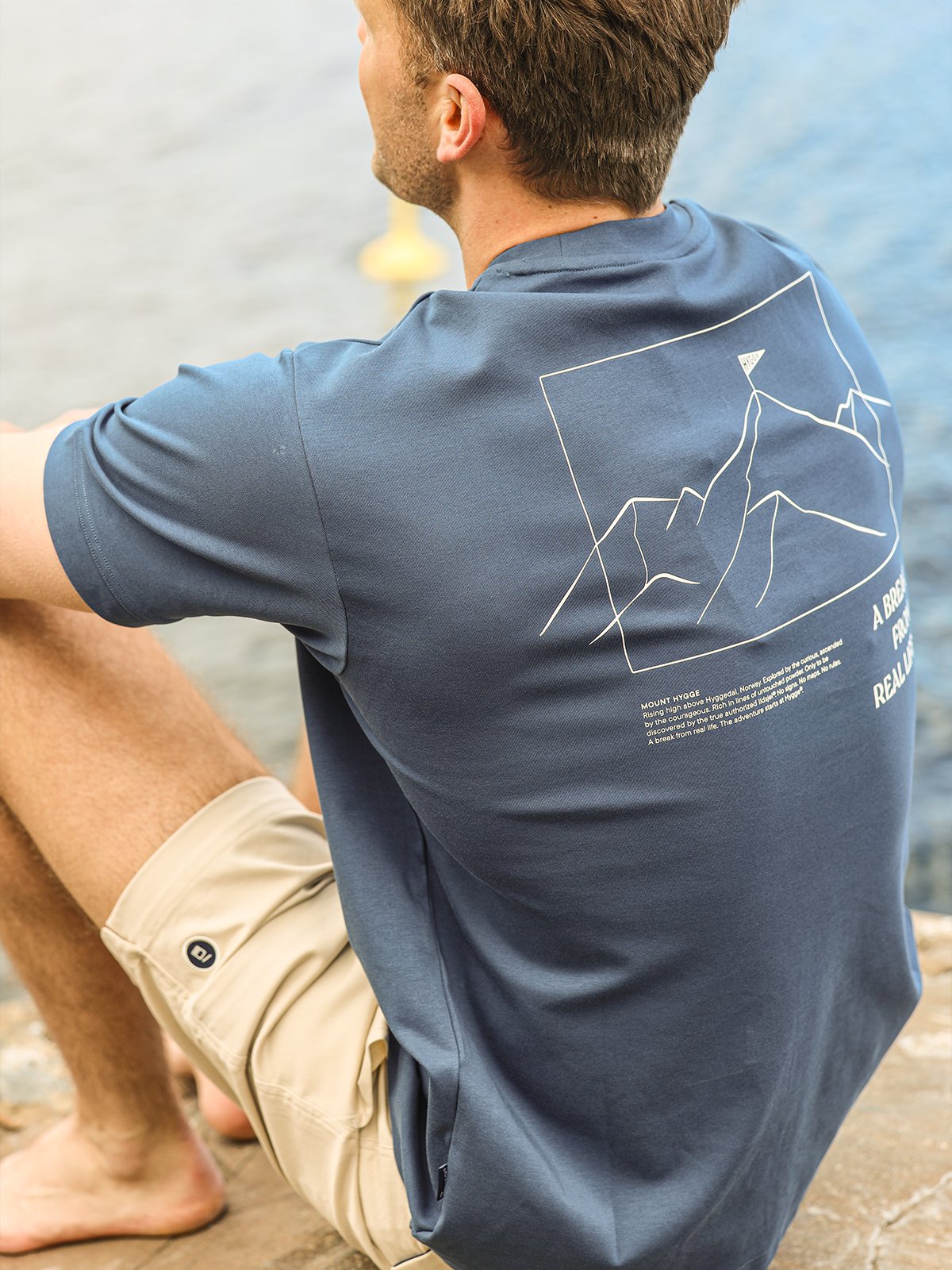 Hygge Men's Graphic T-Shirt Dawn Blue