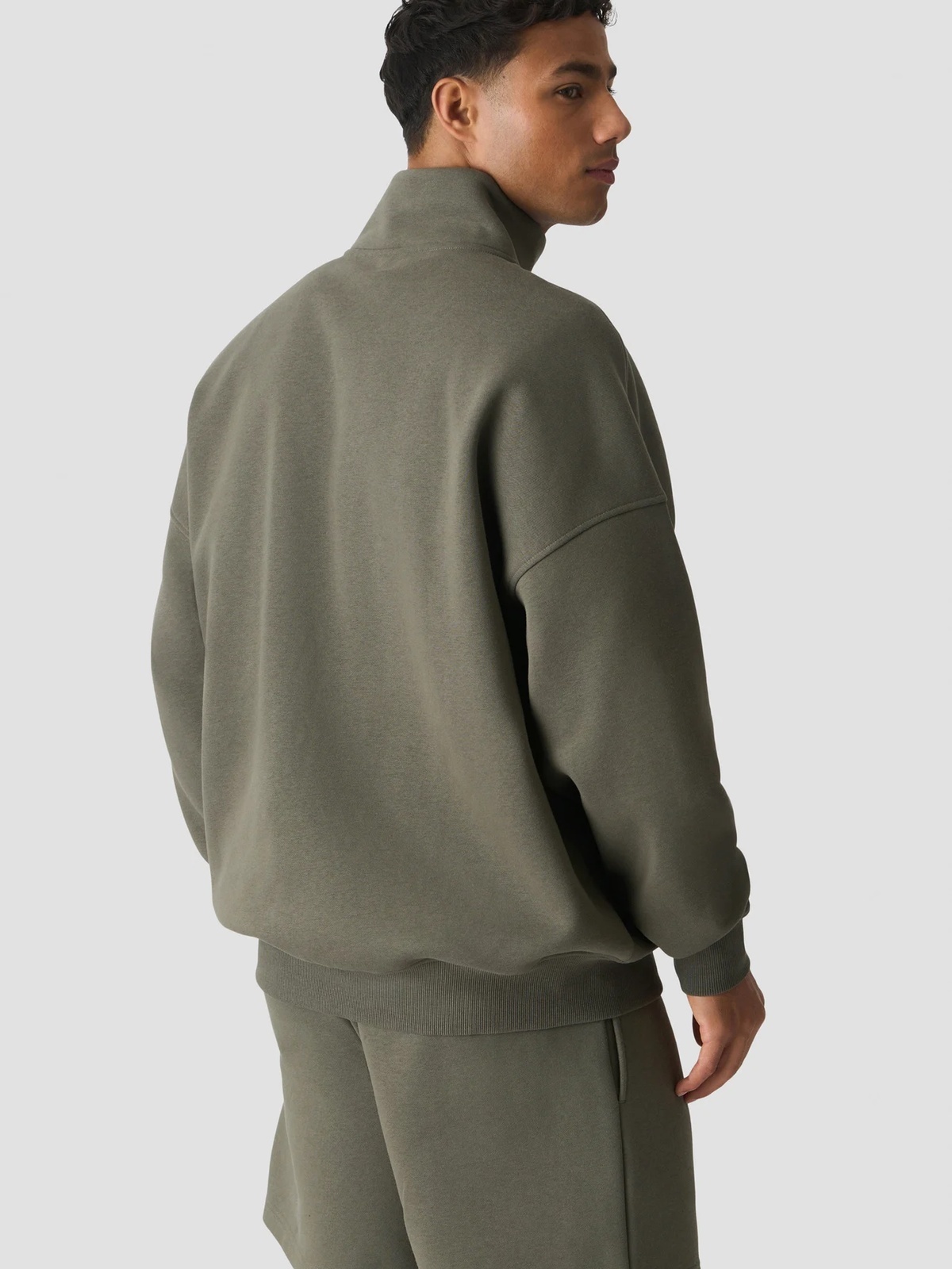 ICIW Everyday 1/4 zip Sweatshirt Print Warm Green