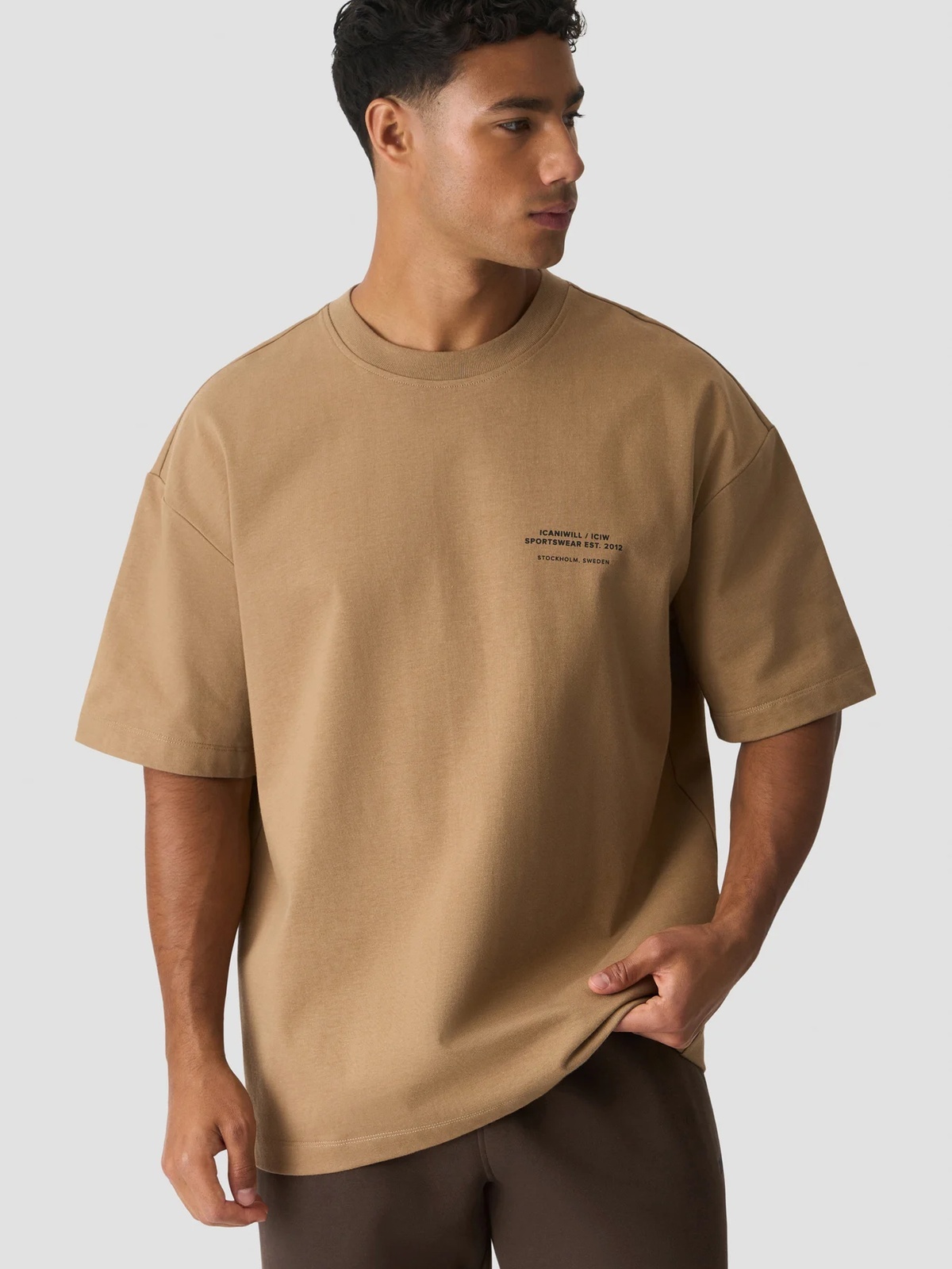 ICIW Essence Heavy Cotton T-Shirt Print Cashmere