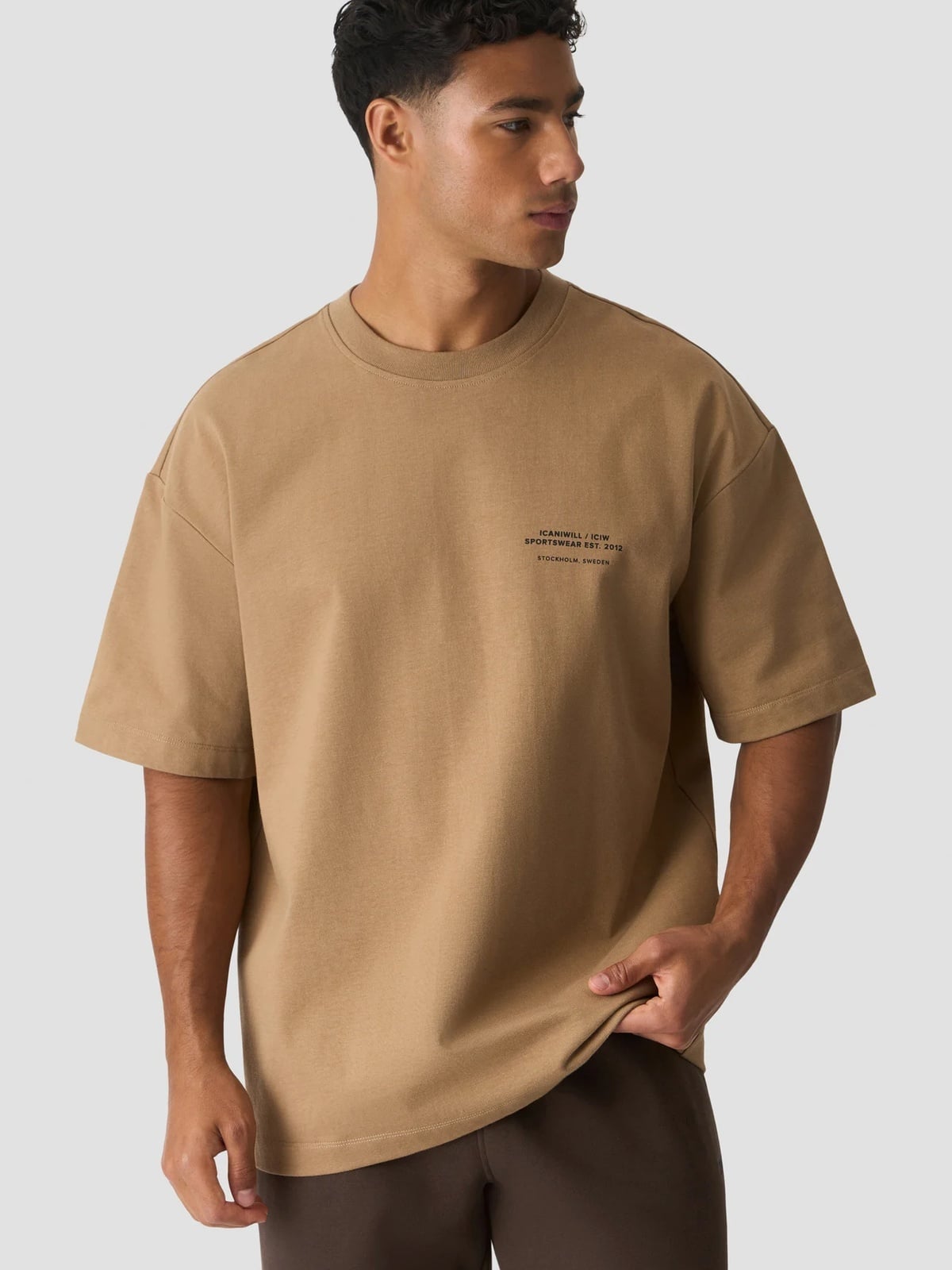 ICIW Essence Heavy Cotton T-Shirt Print Cashmere