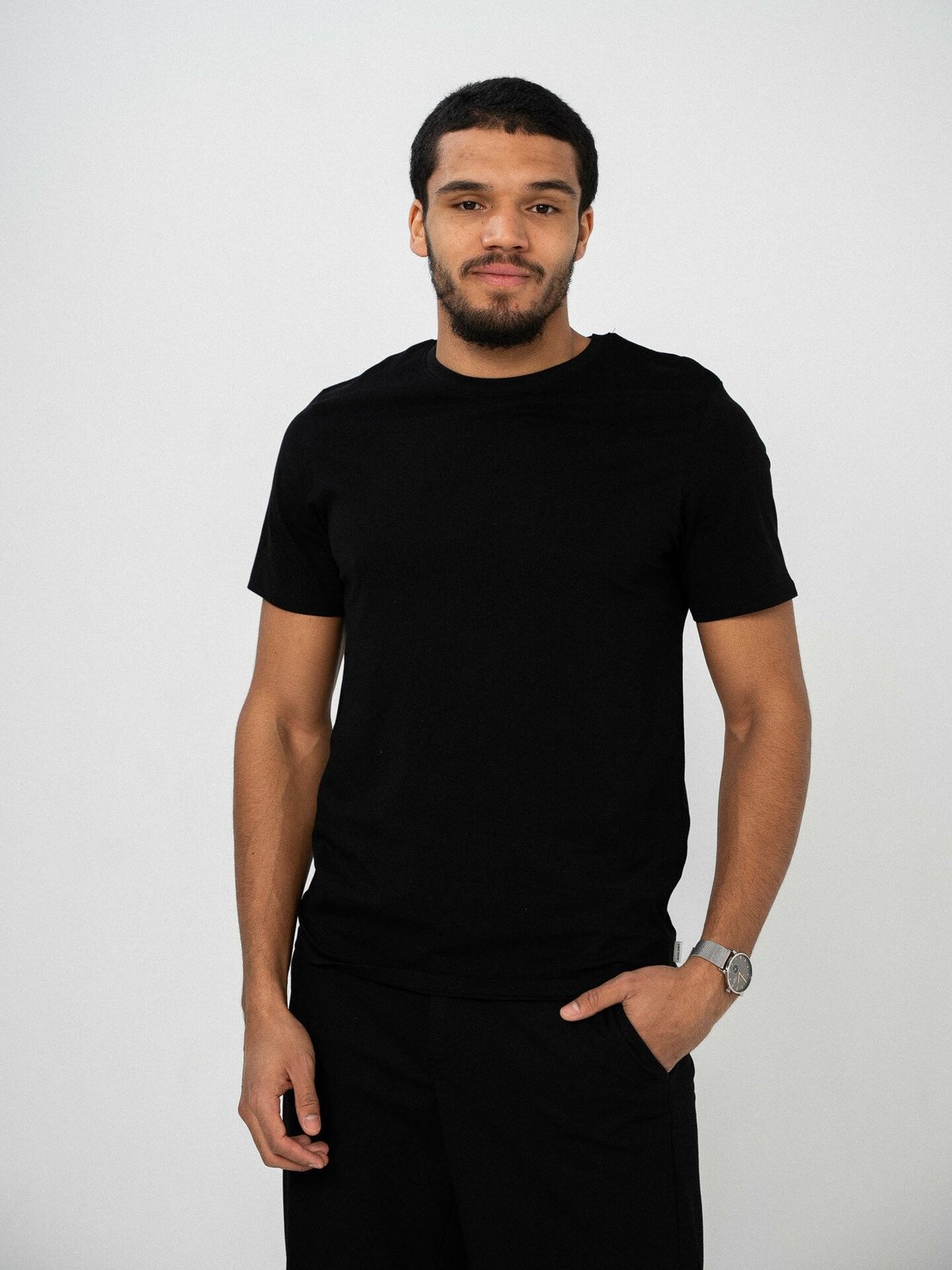 Jack and Jones Basic Crew Neck Tee 2 Pack Black