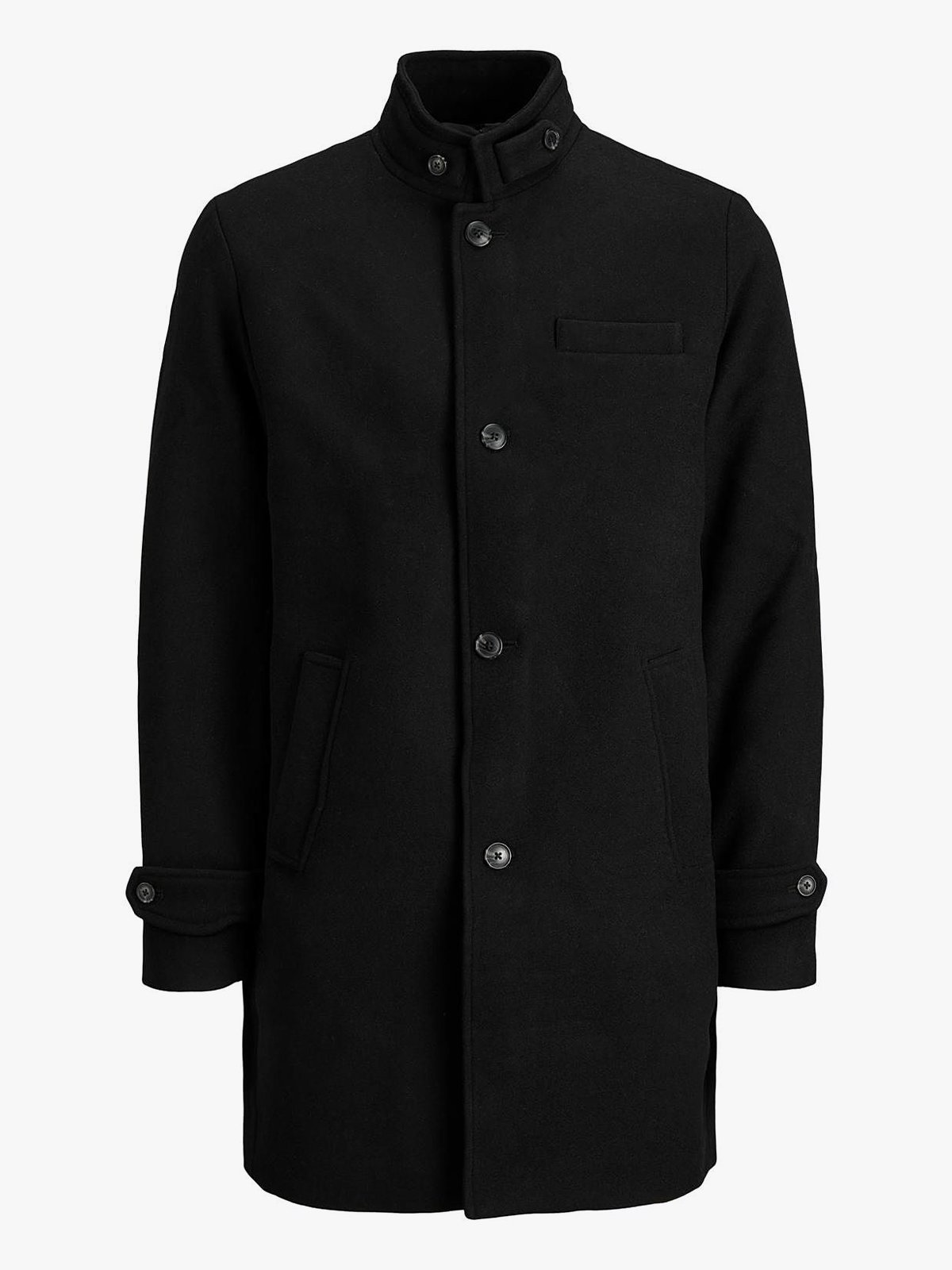Jack and Jones Melton Wool Coat Black