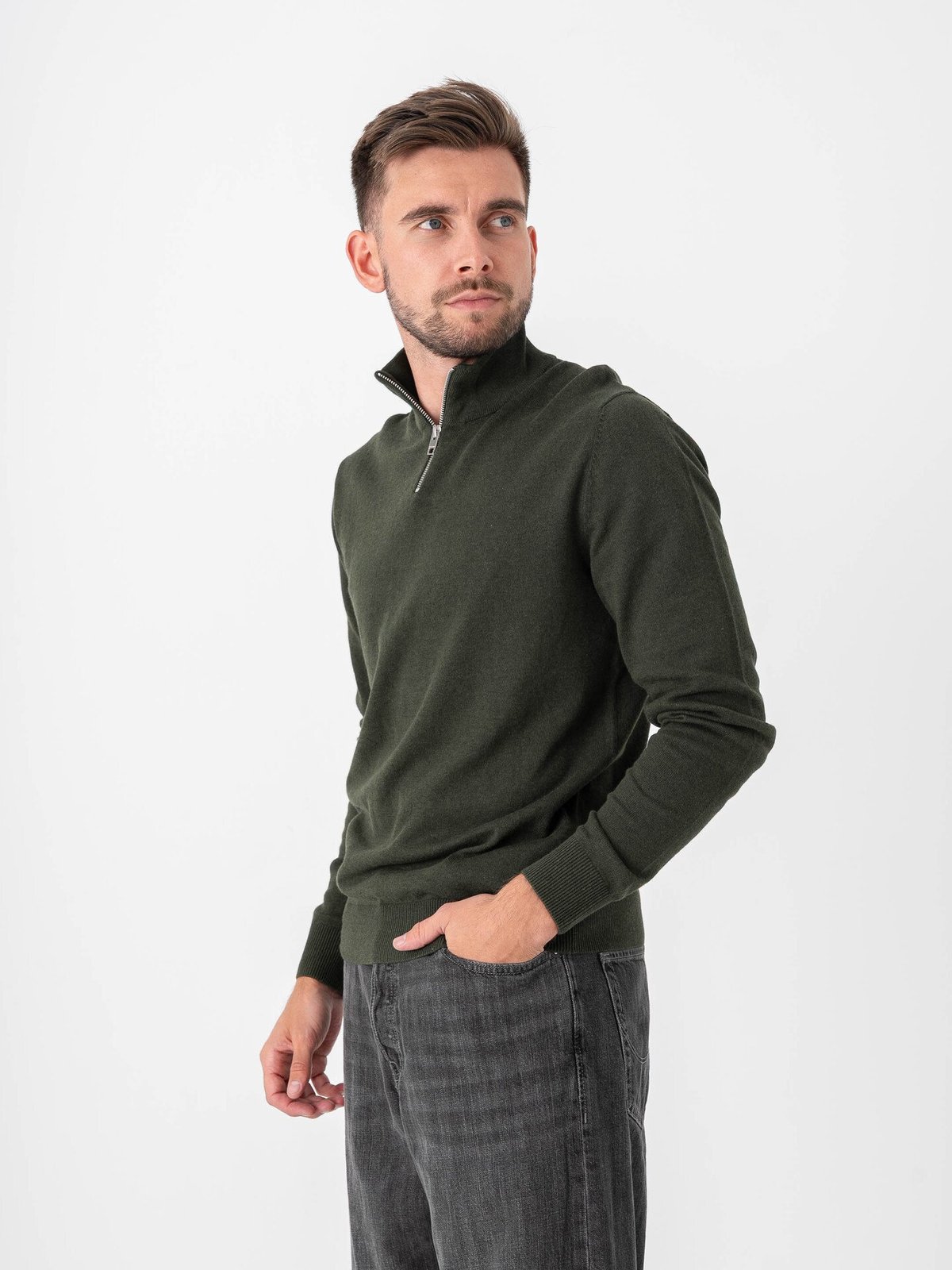 Jack and Jones Emil Knit Half Zip Duffel Bag