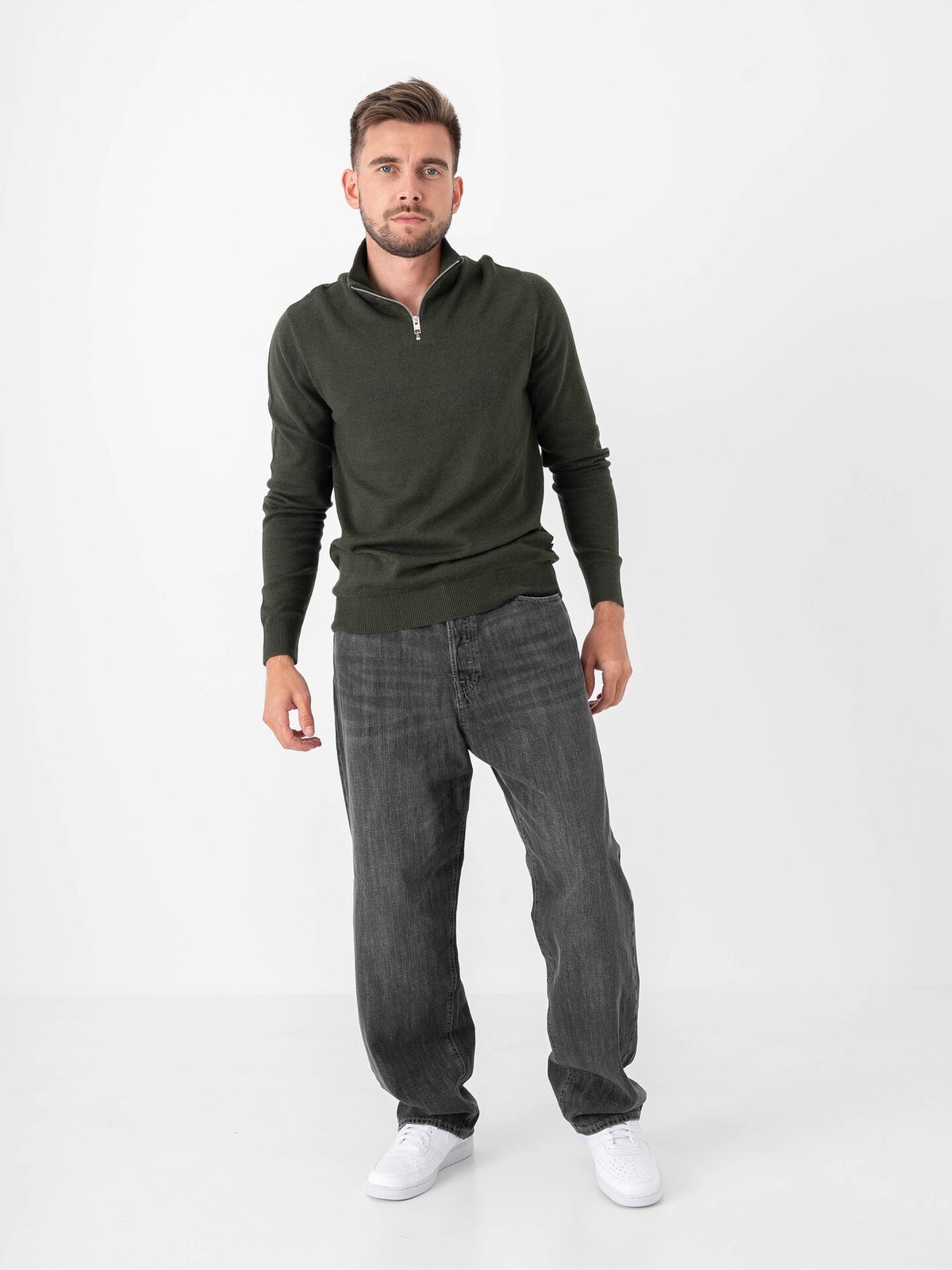 Jack and Jones Emil Knit Half Zip Duffel Bag