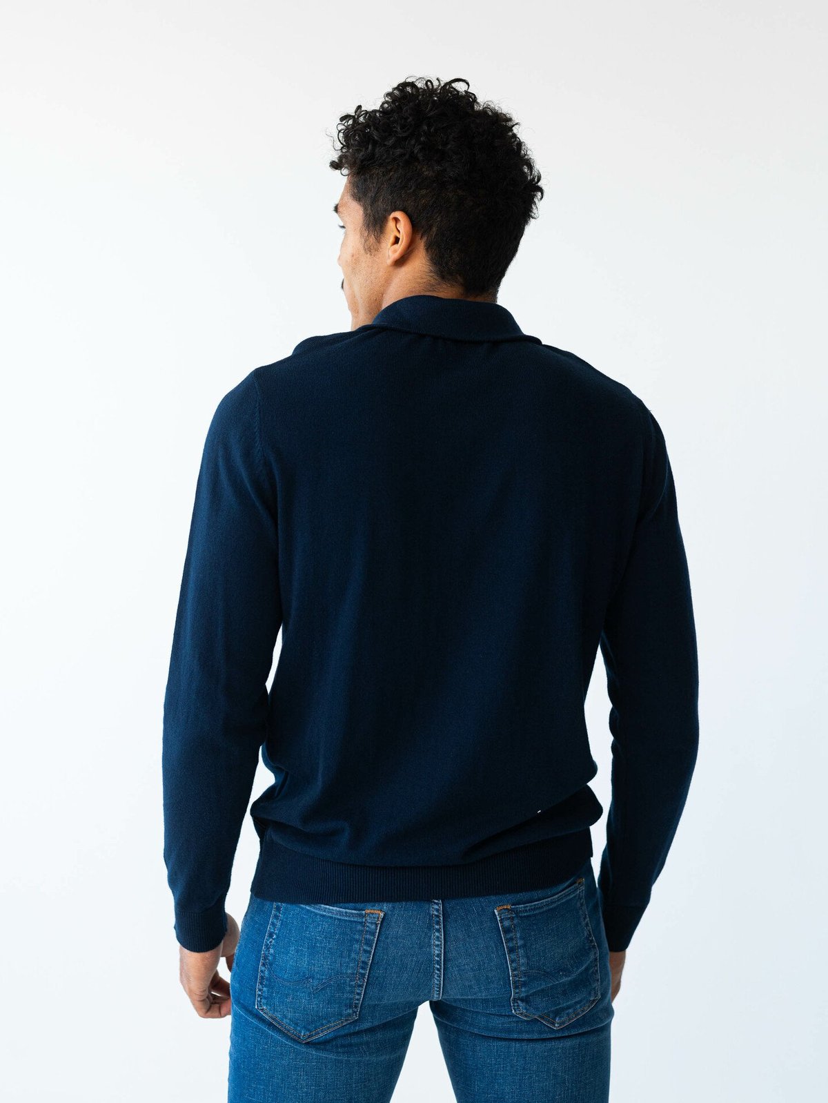Jack and Jones Emil Knit Half Zip Navy Blazer