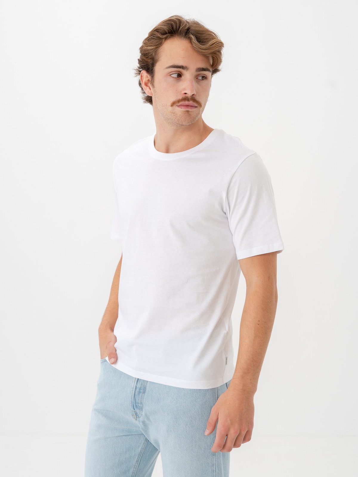 Jack and Jones Organic Basic Tee Short Sleeve O-Neck 3-Pack Black Navy White