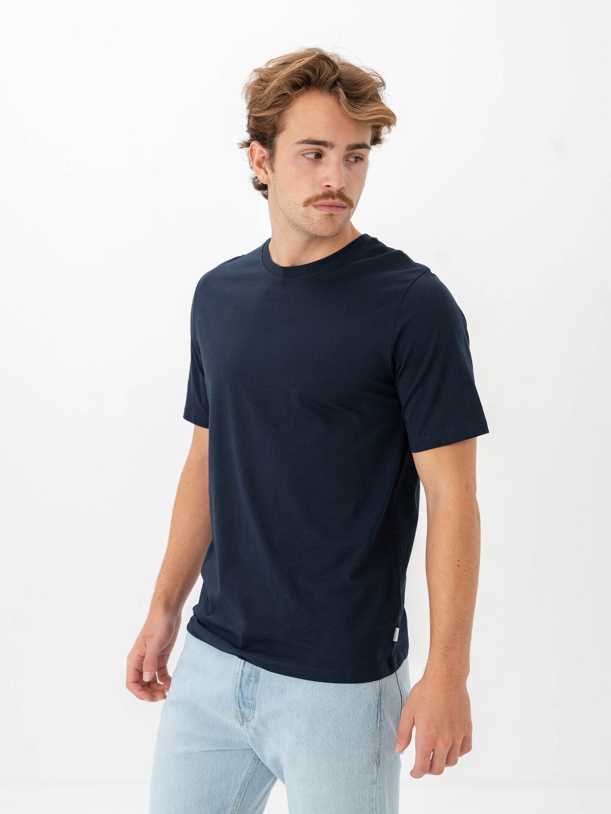 Jack and Jones Organic Basic Tee Short Sleeve O-Neck 3-Pack Black Navy White