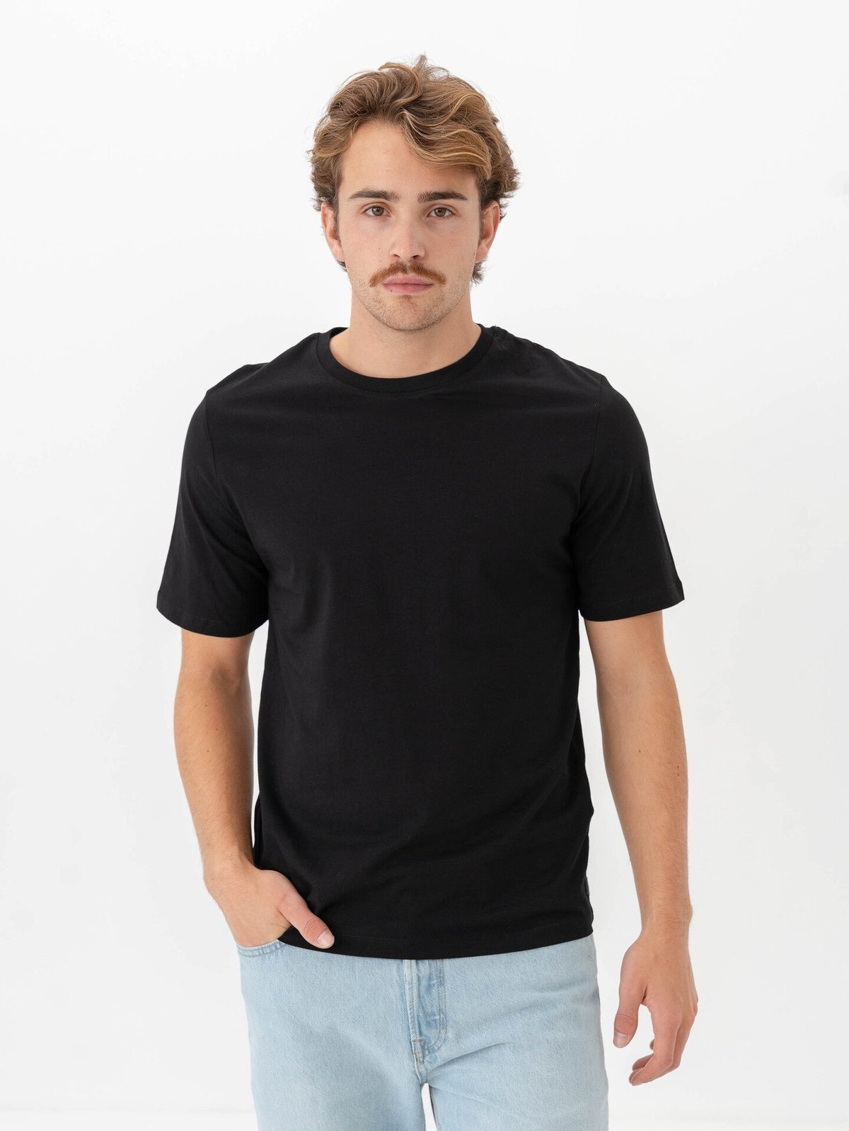 Jack and Jones Organic Basic Tee Short Sleeve O-Neck 3-Pack Black Navy White