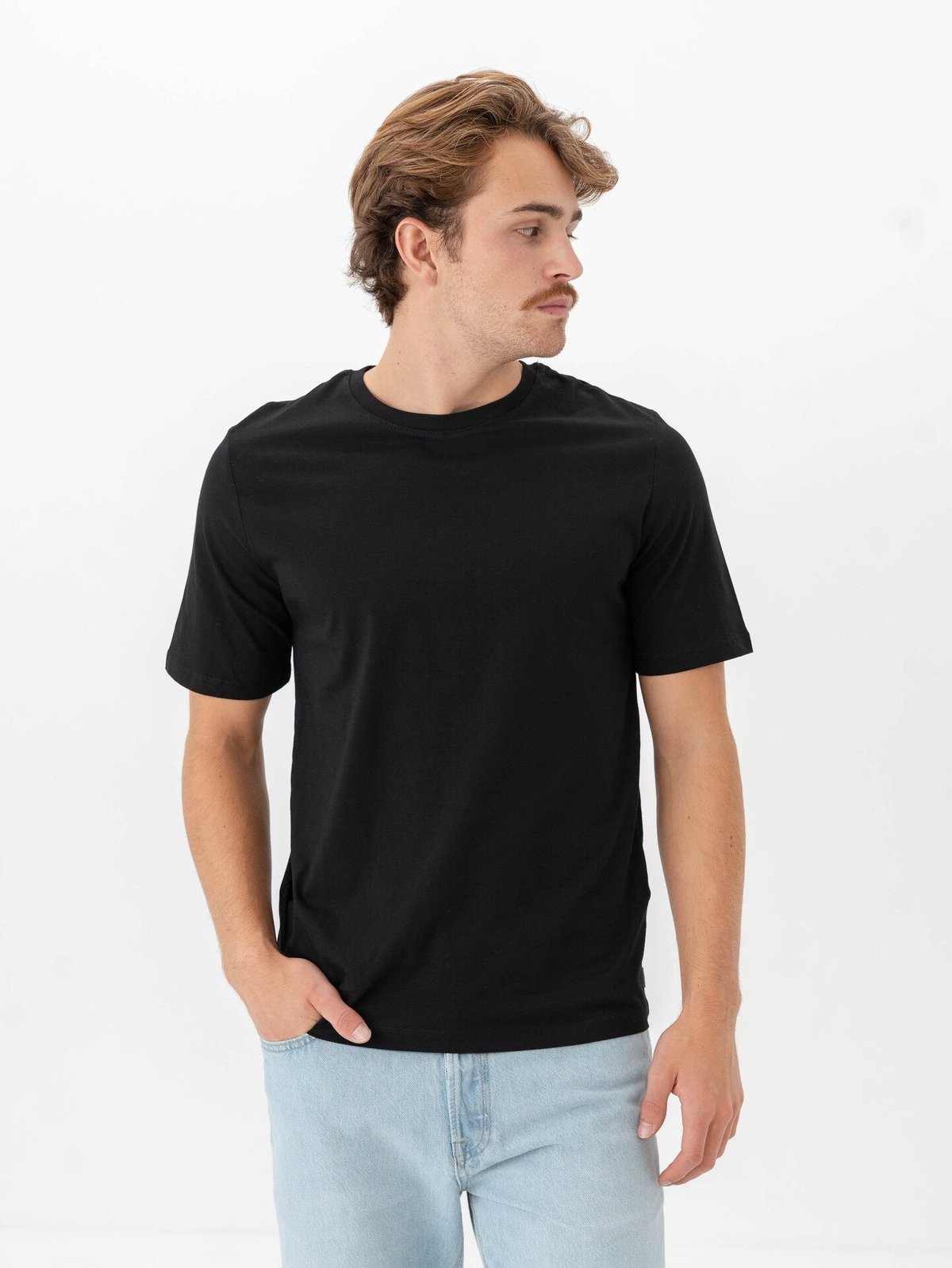 Jack and Jones Organic Basic Tee Short Sleeve O-Neck 3-Pack Black Navy White