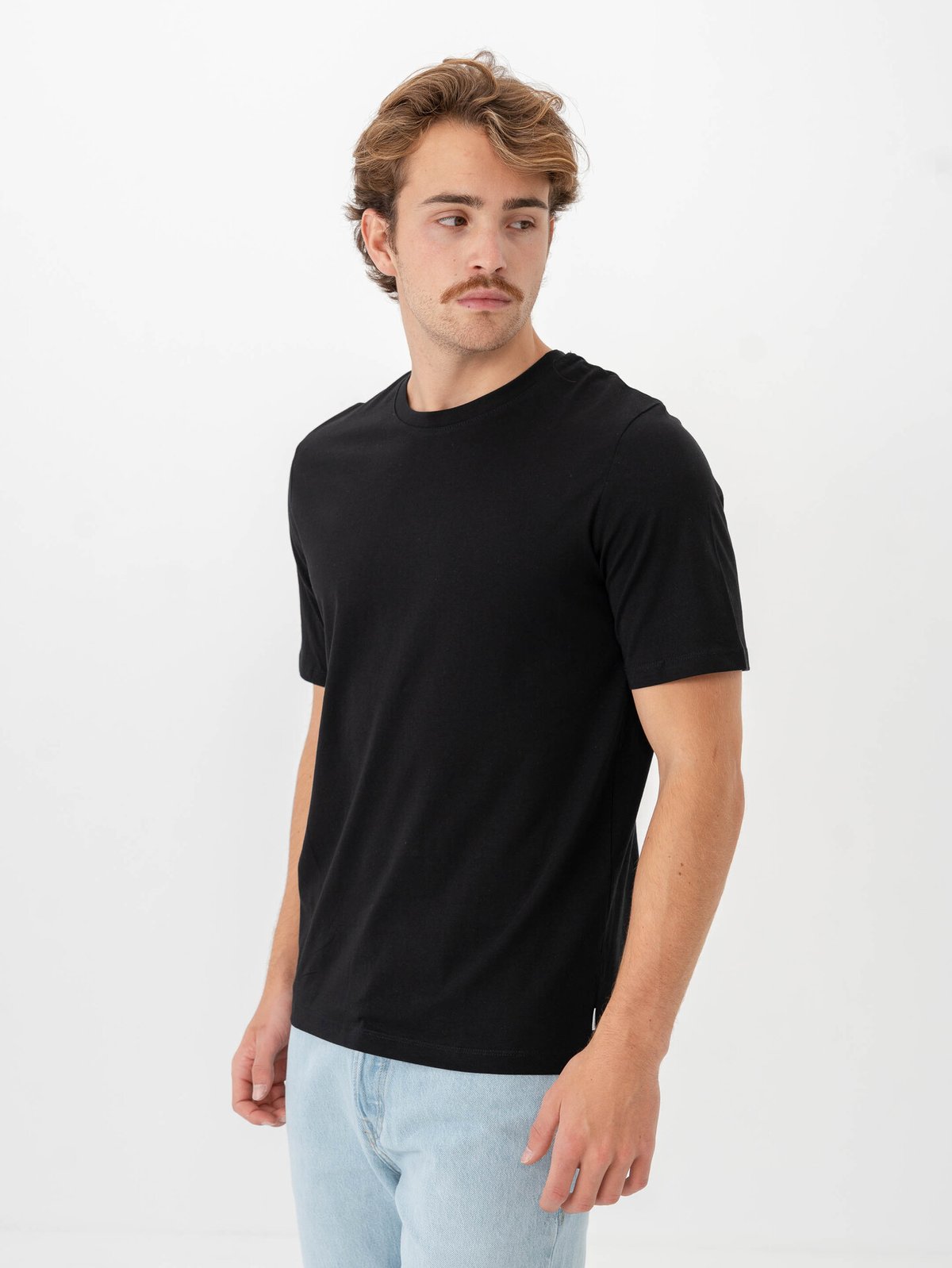 Jack and Jones Organic Basic Tee Short Sleeve O-Neck 3-Pack Black Navy White