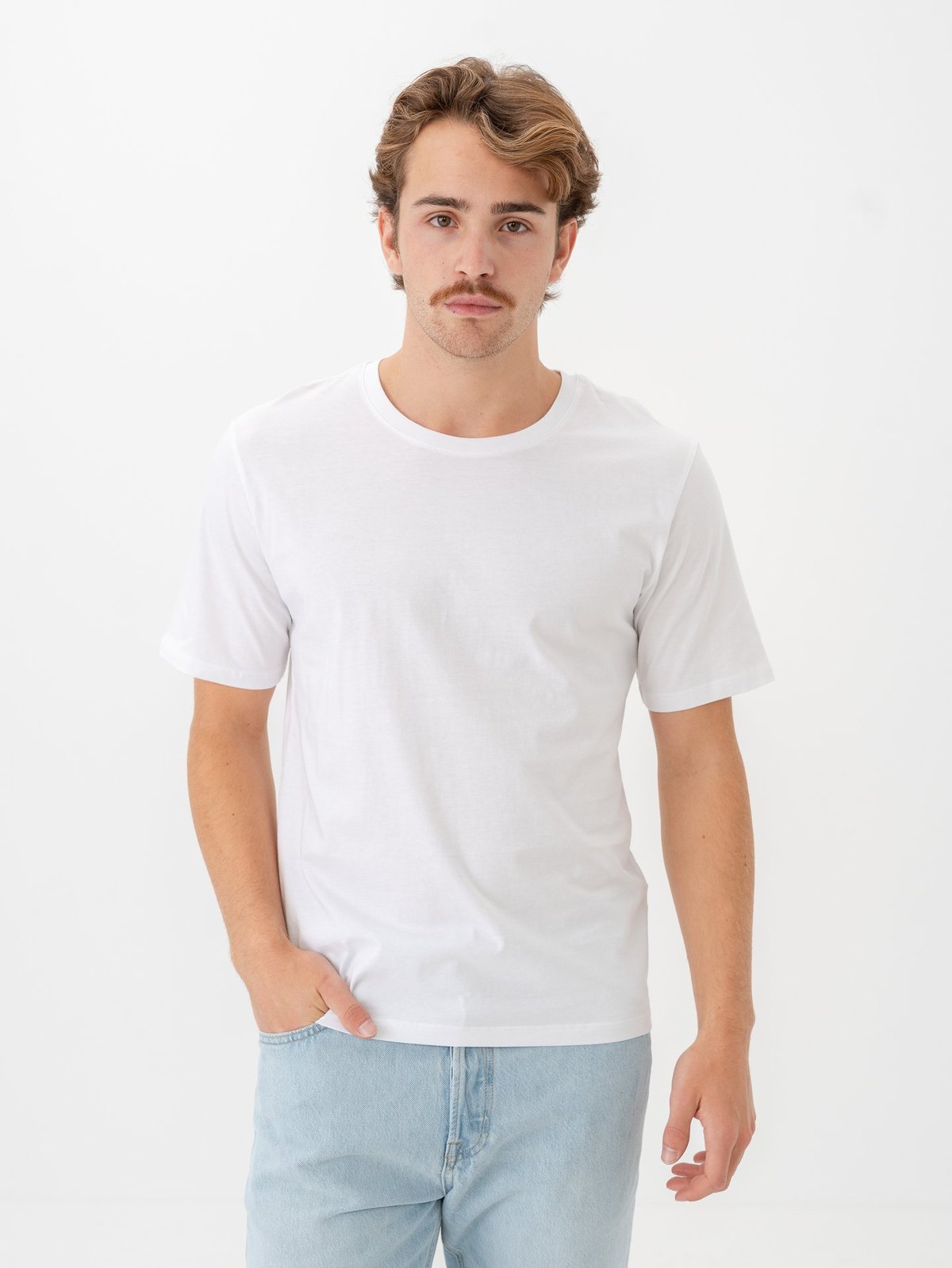 Jack and Jones Organic Basic Tee Short Sleeve O-Neck 3-Pack Black Navy White