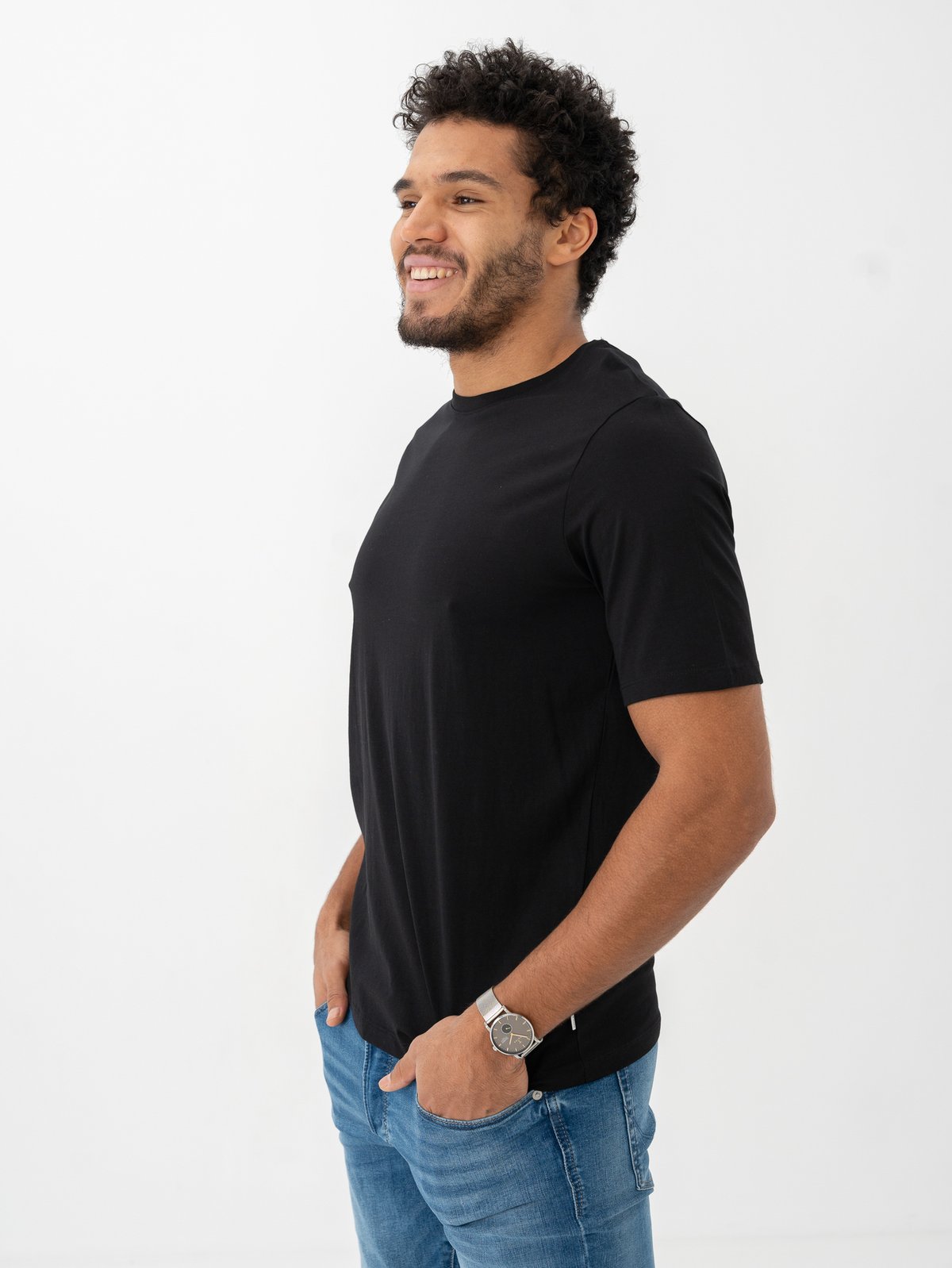 Jack and Jones Organic Basic Tee Short Sleeve O-Neck 3-Pack White Black