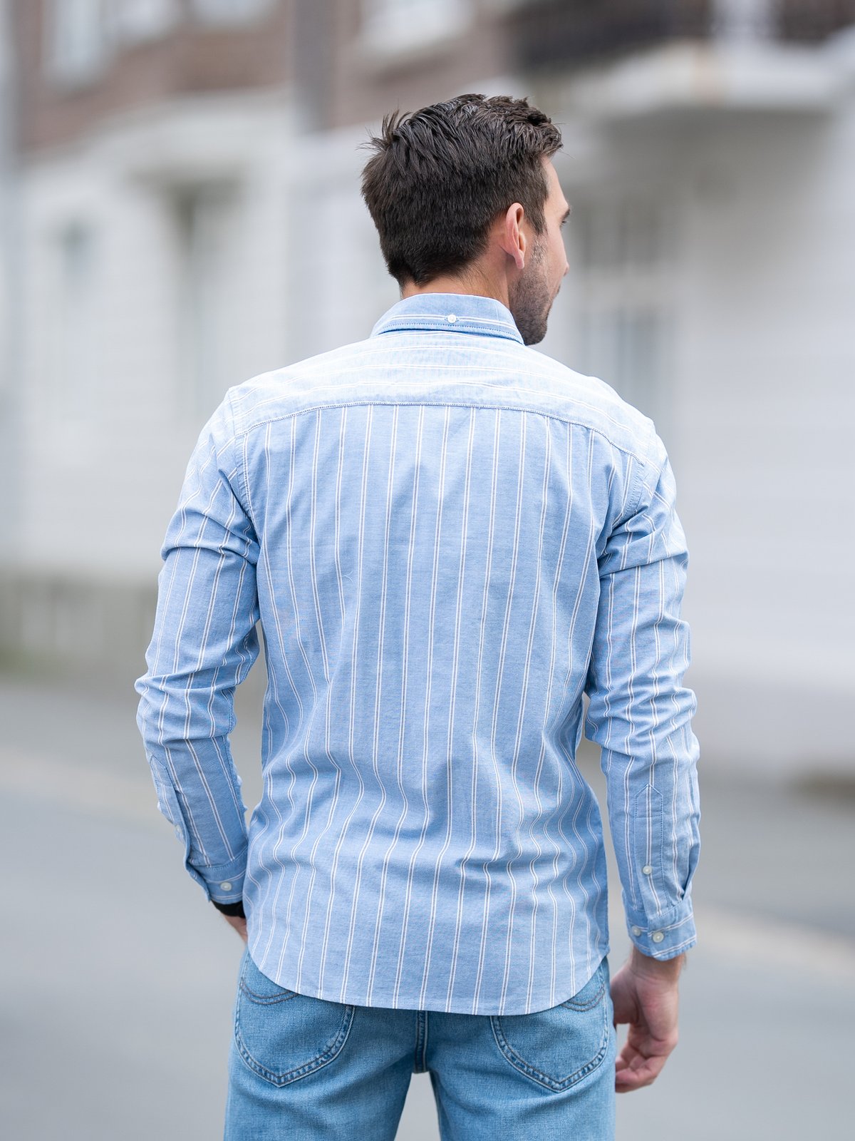 Jack and Jones Brook Oxford Shirt Long Sleeve Cashmere Blue