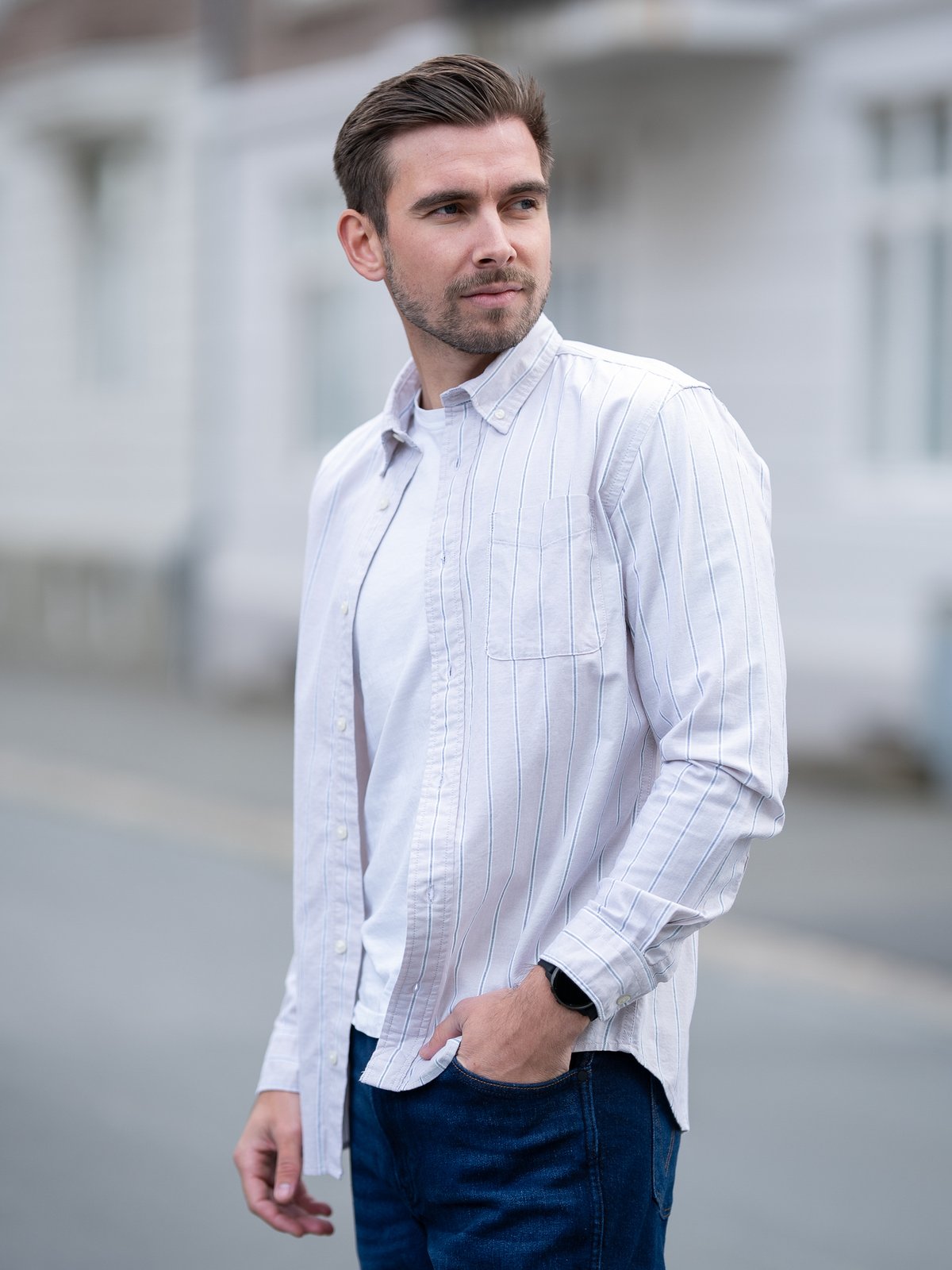 Jack and Jones Brook Oxford Shirt Long Sleeve Pure Cashmere