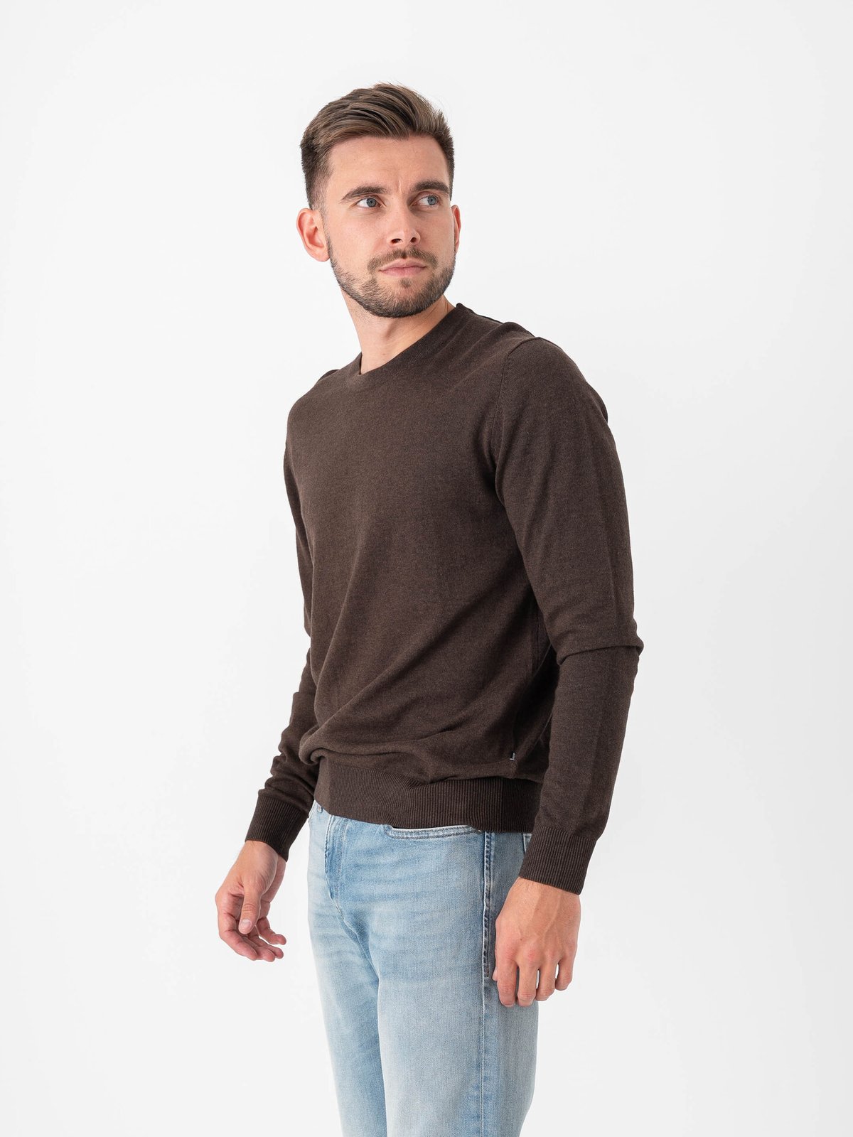 Jack and Jones Emil Knit Crew Neck Mulch Twist