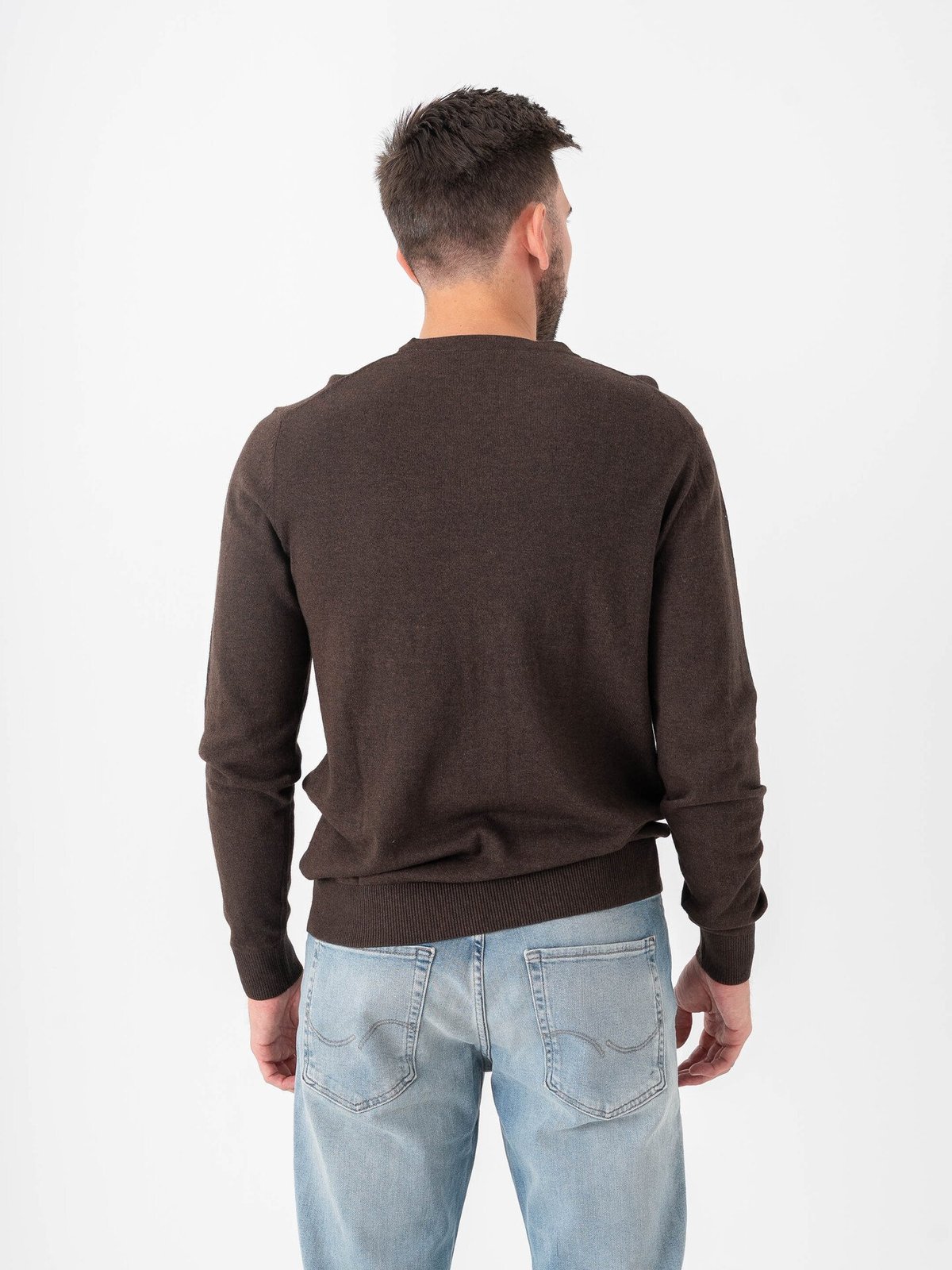 Jack and Jones Emil Knit Crew Neck Mulch Twist
