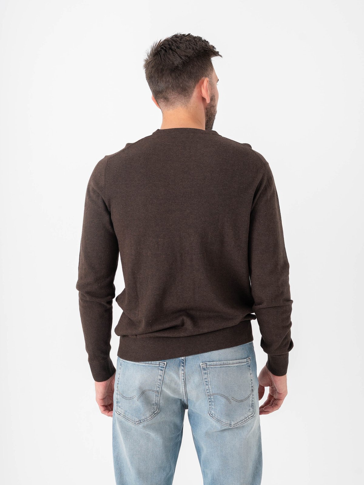 Jack and Jones Emil Knit Crew Neck Mulch Twist