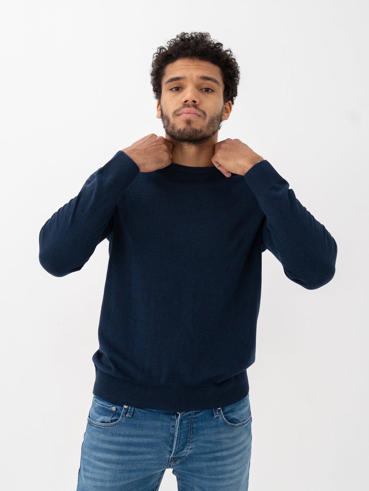 Jack and Jones Emil Knit Crew Neck Blå