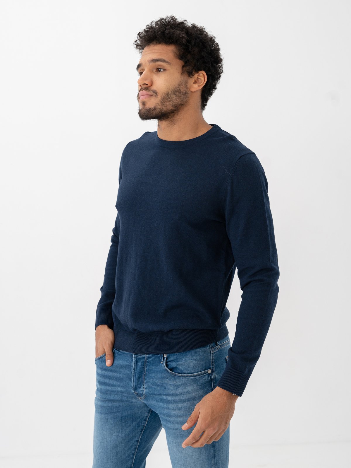 Jack and Jones Emil Knit Crew Neck Blå