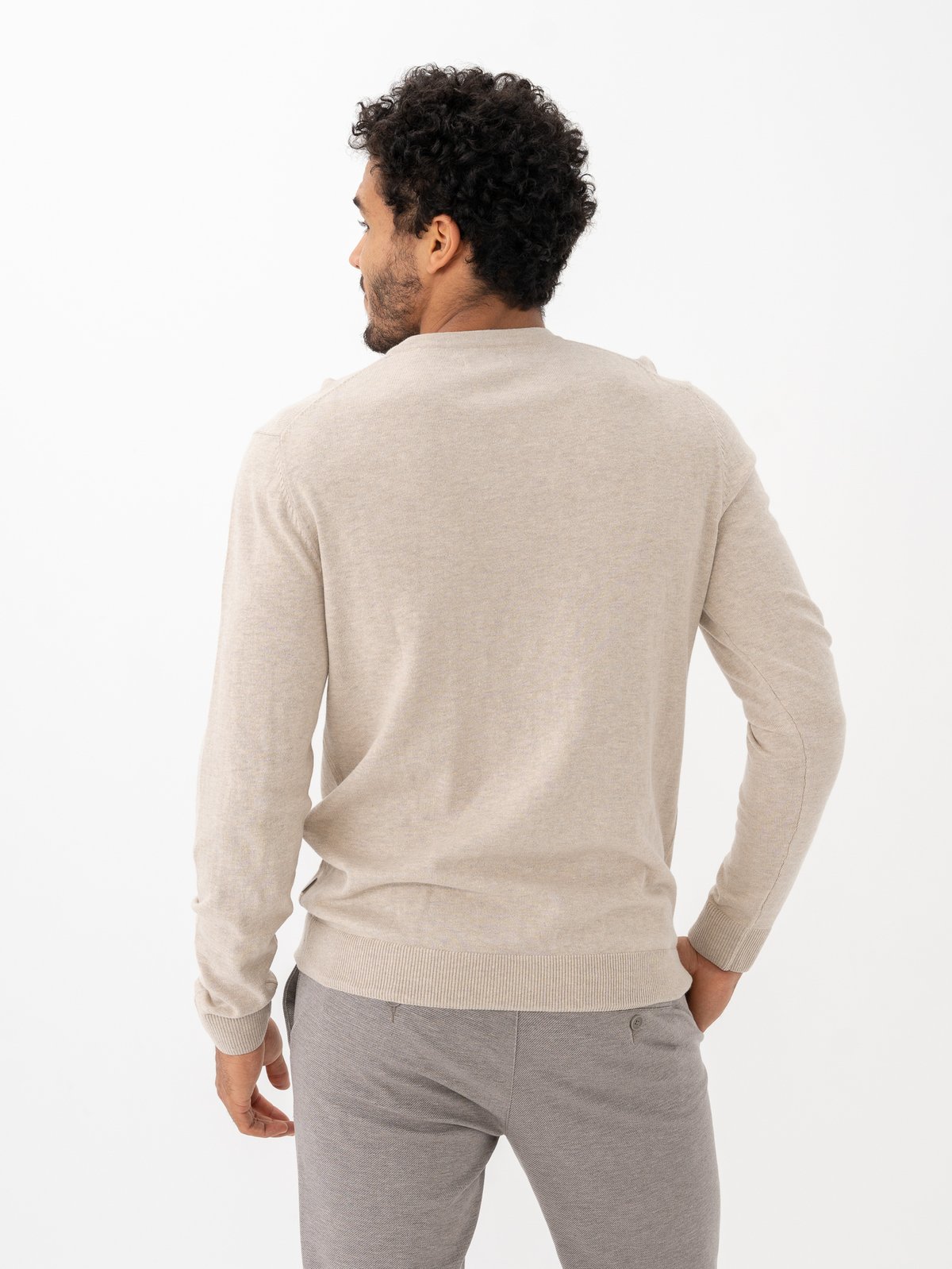 Jack and Jones Emil Knit Crew Neck Beige