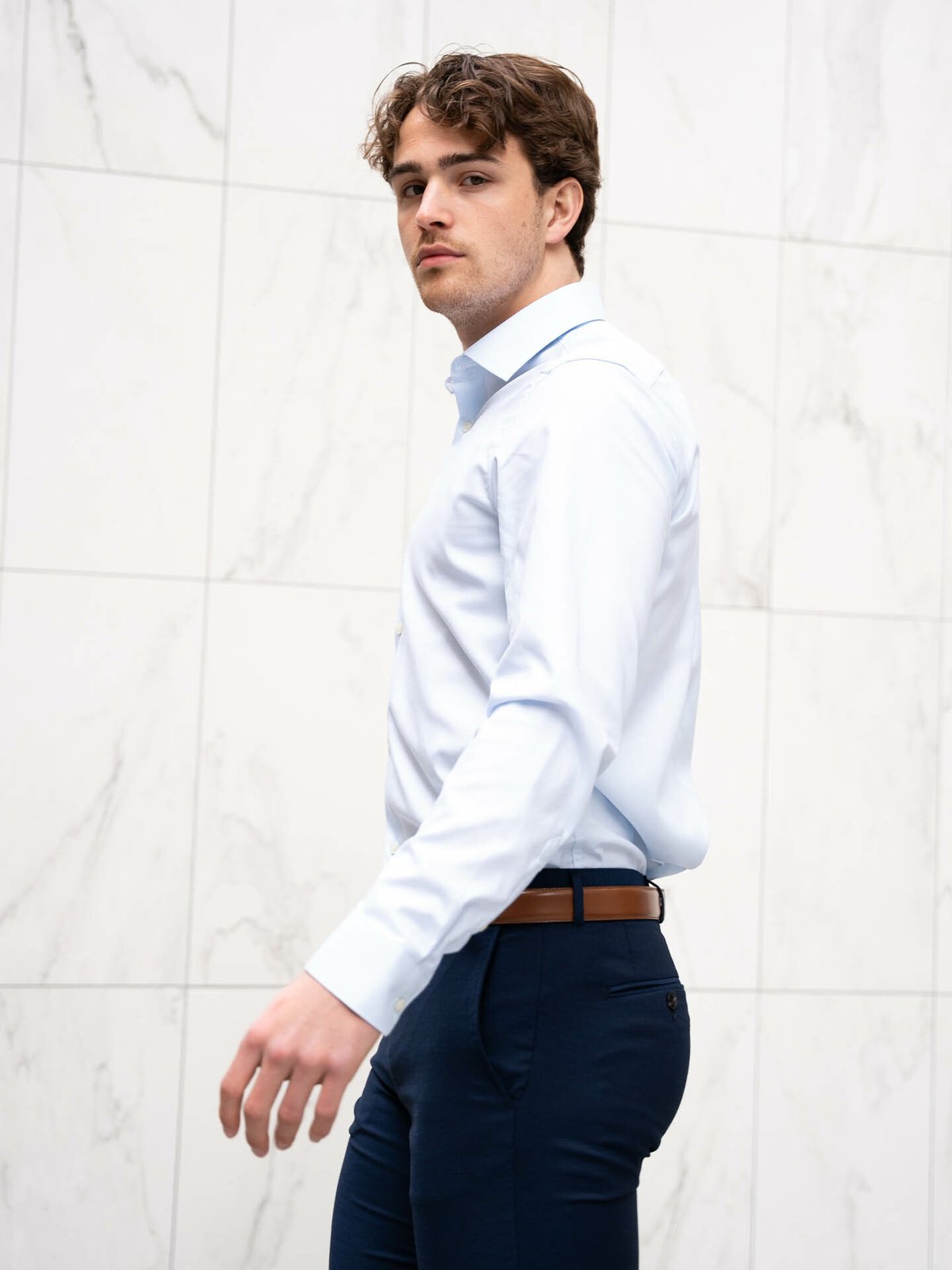 Jack and Jones Parker Shirt Long Sleeve Cashmere Blue