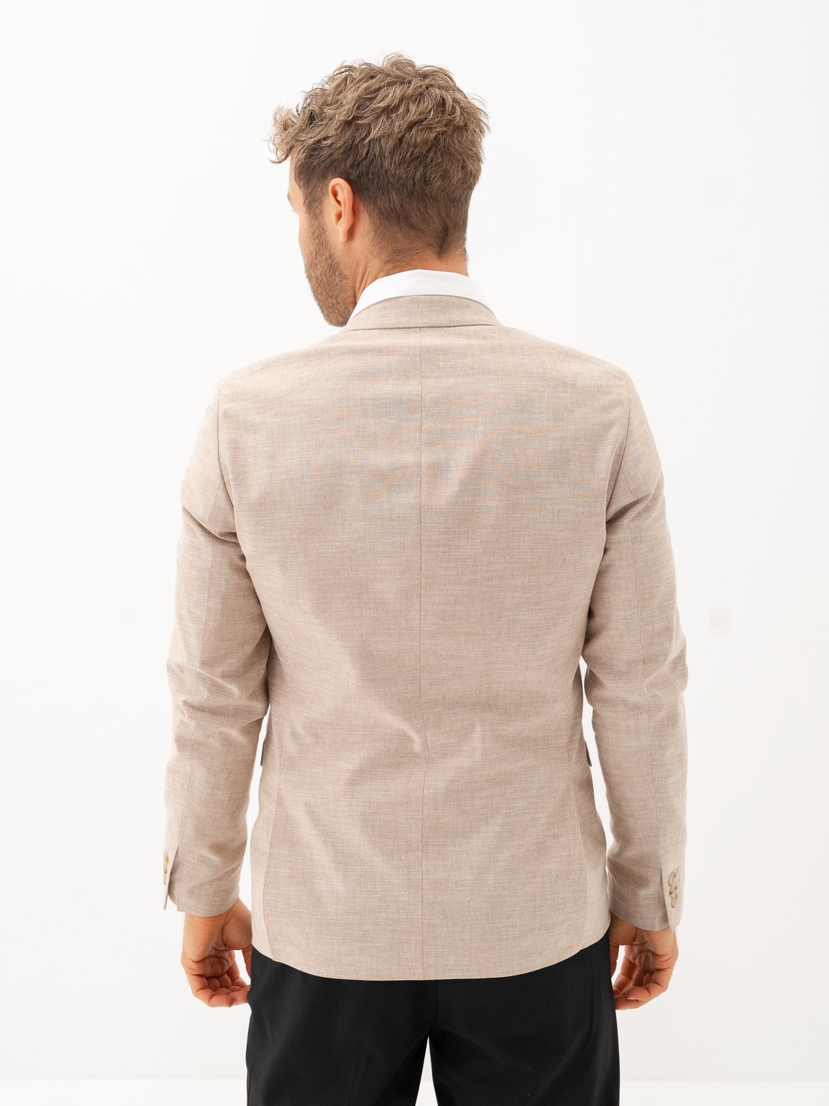 Jack and Jones Riviera Linen Blazer Slim Fit Beige