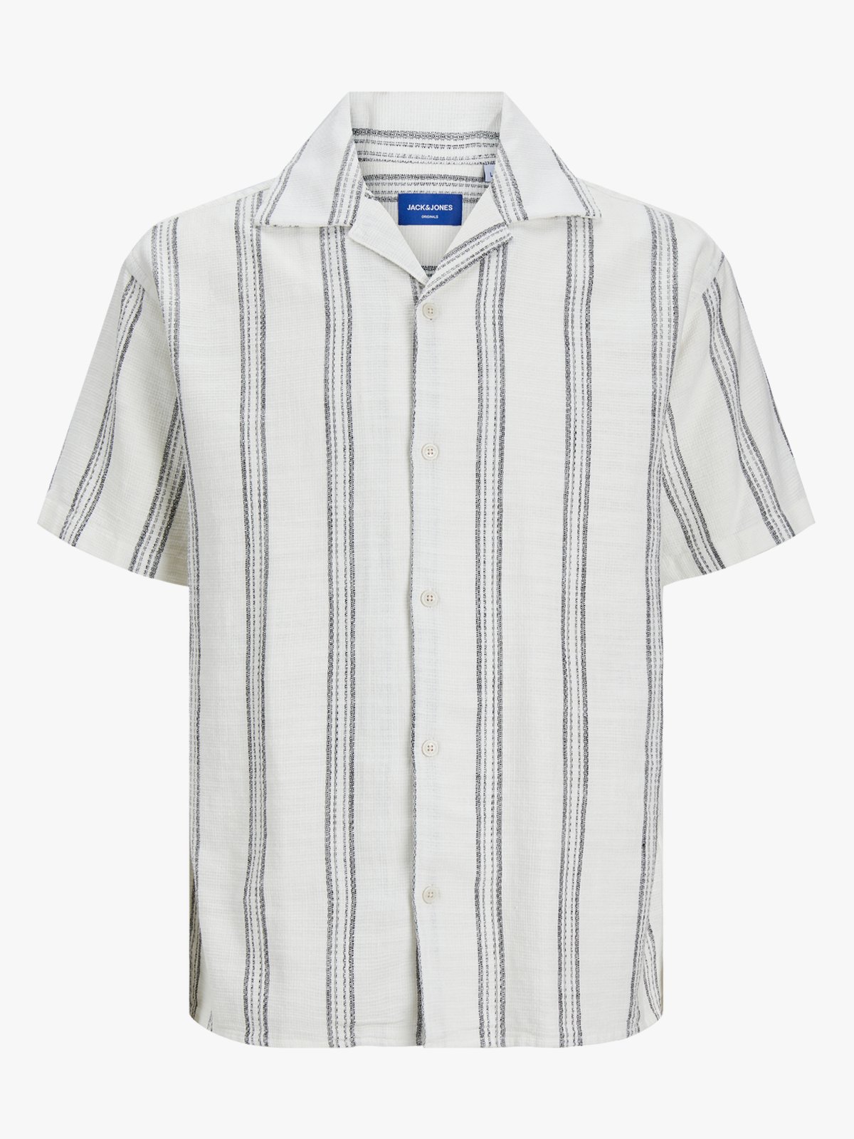 Jack and Jones Cabana Stripe Shirt SS Cloud Dancer