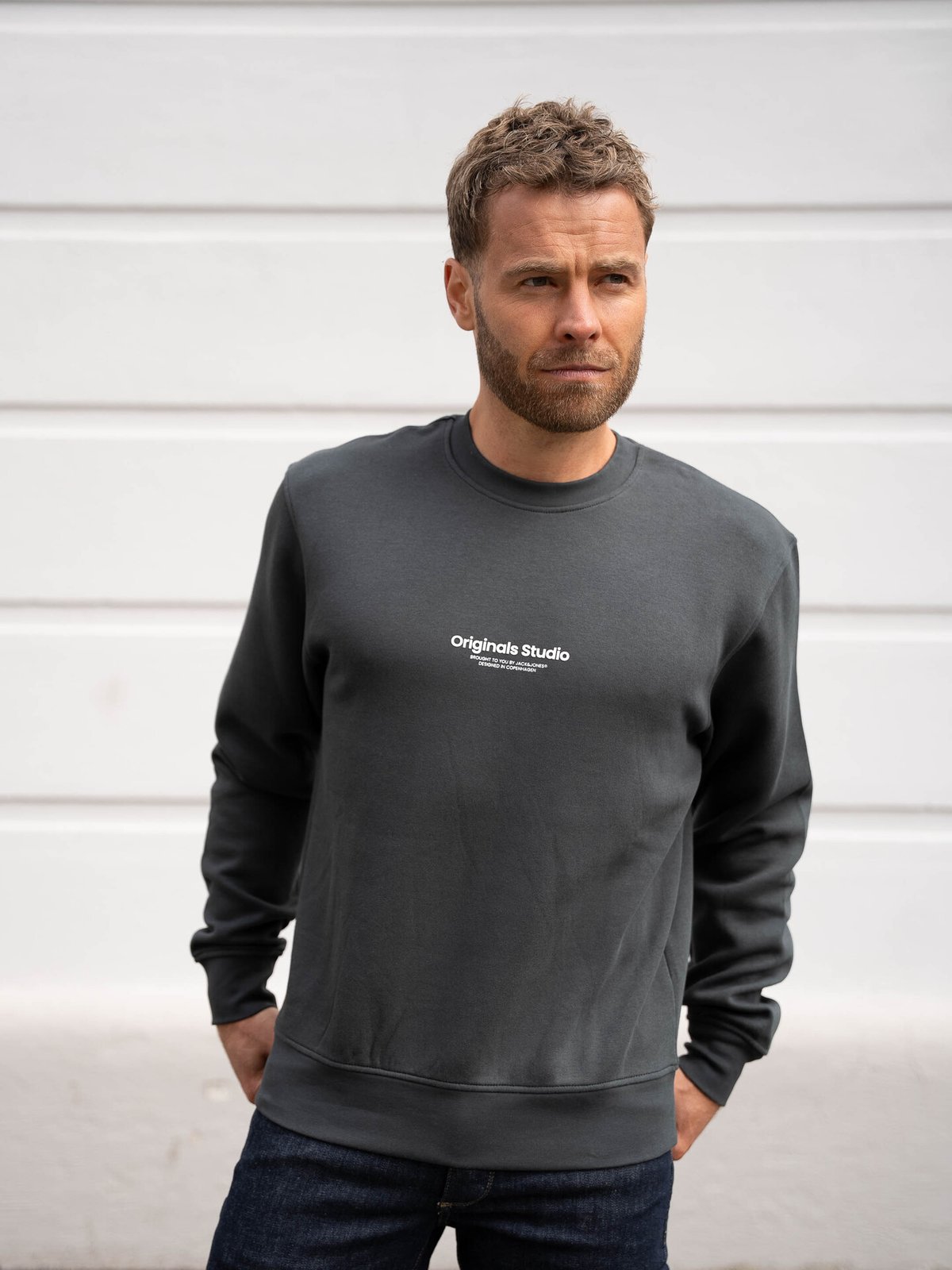 Jack and Jones Vesterbro Sweat Crew Neck Forest River