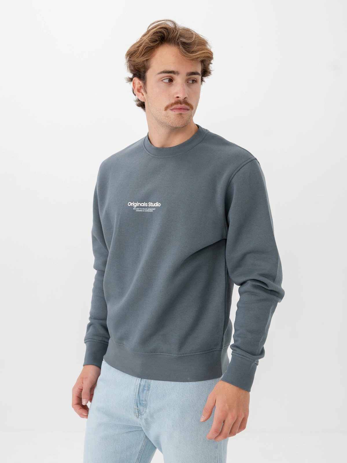 Jack and Jones Vesterbro Sweat Crew Neck Stormy Weather