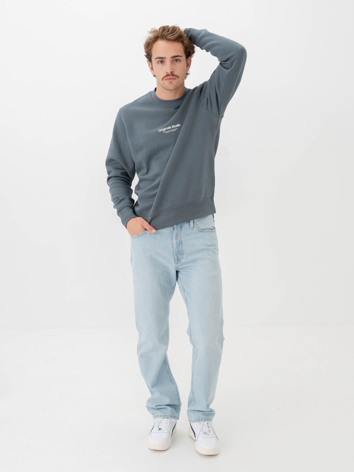 Jack and Jones Vesterbro Sweat Crew Neck Stormy Weather