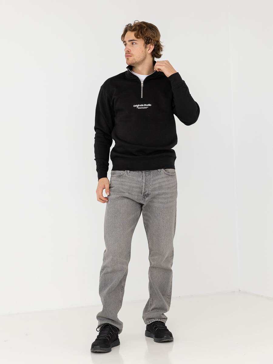 Jack and Jones Vesterbro Sweat Quarter Zip Black