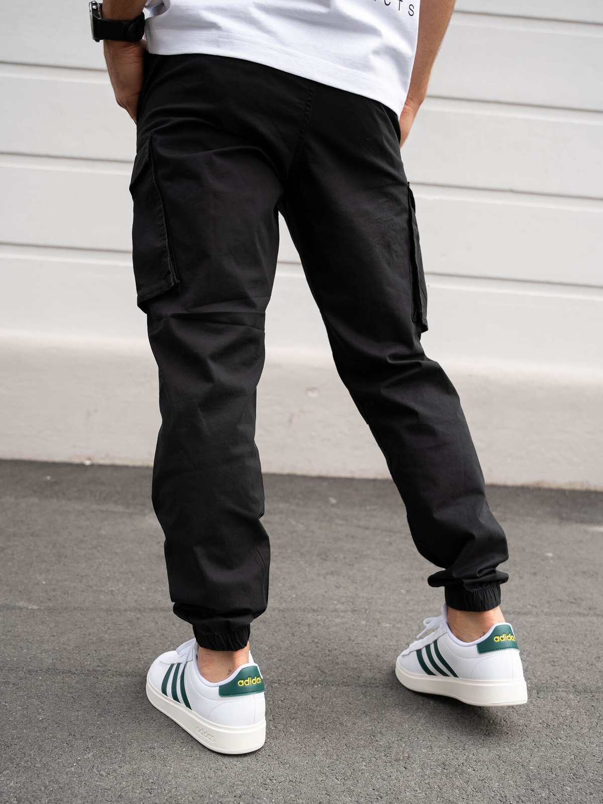 Jack and Jones Kane Noah Cuffed Cargo Black