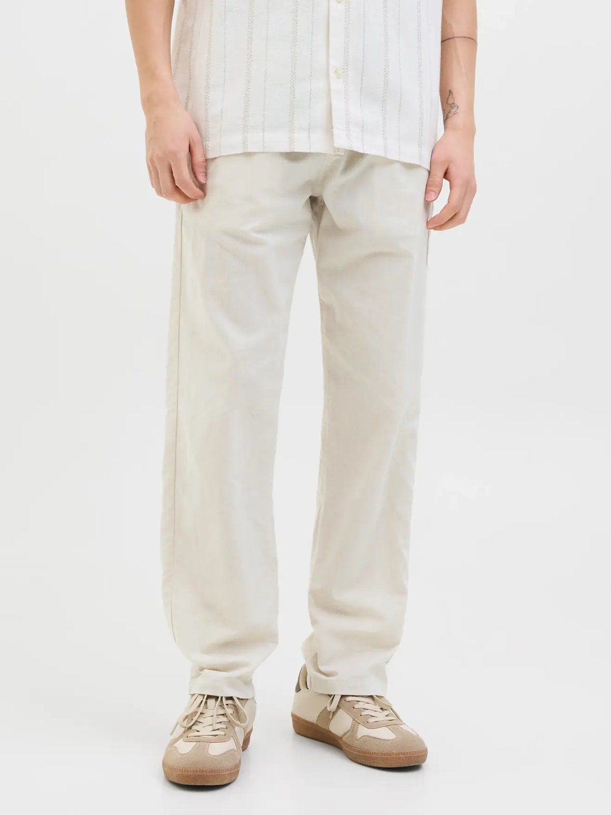 Jack and Jones Kane Summer Linen Blend Jogger Feather Gray