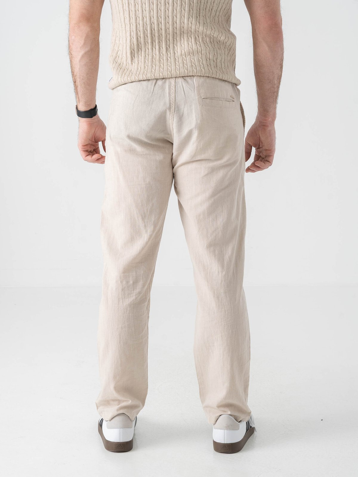 Jack and Jones Kane Summer Linen Blend Jogger Feather Gray