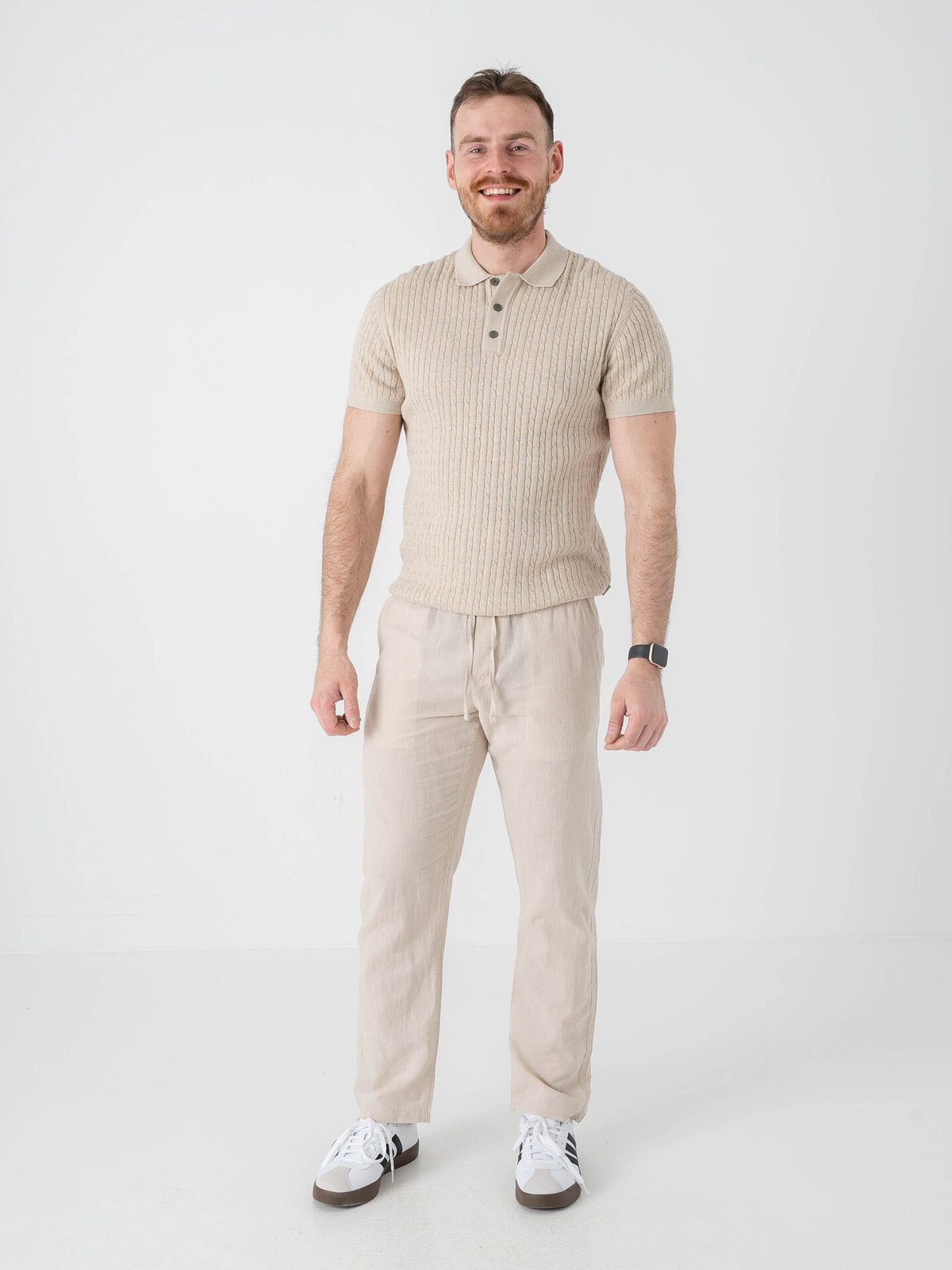 Jack and Jones Kane Summer Linen Blend Jogger Feather Gray