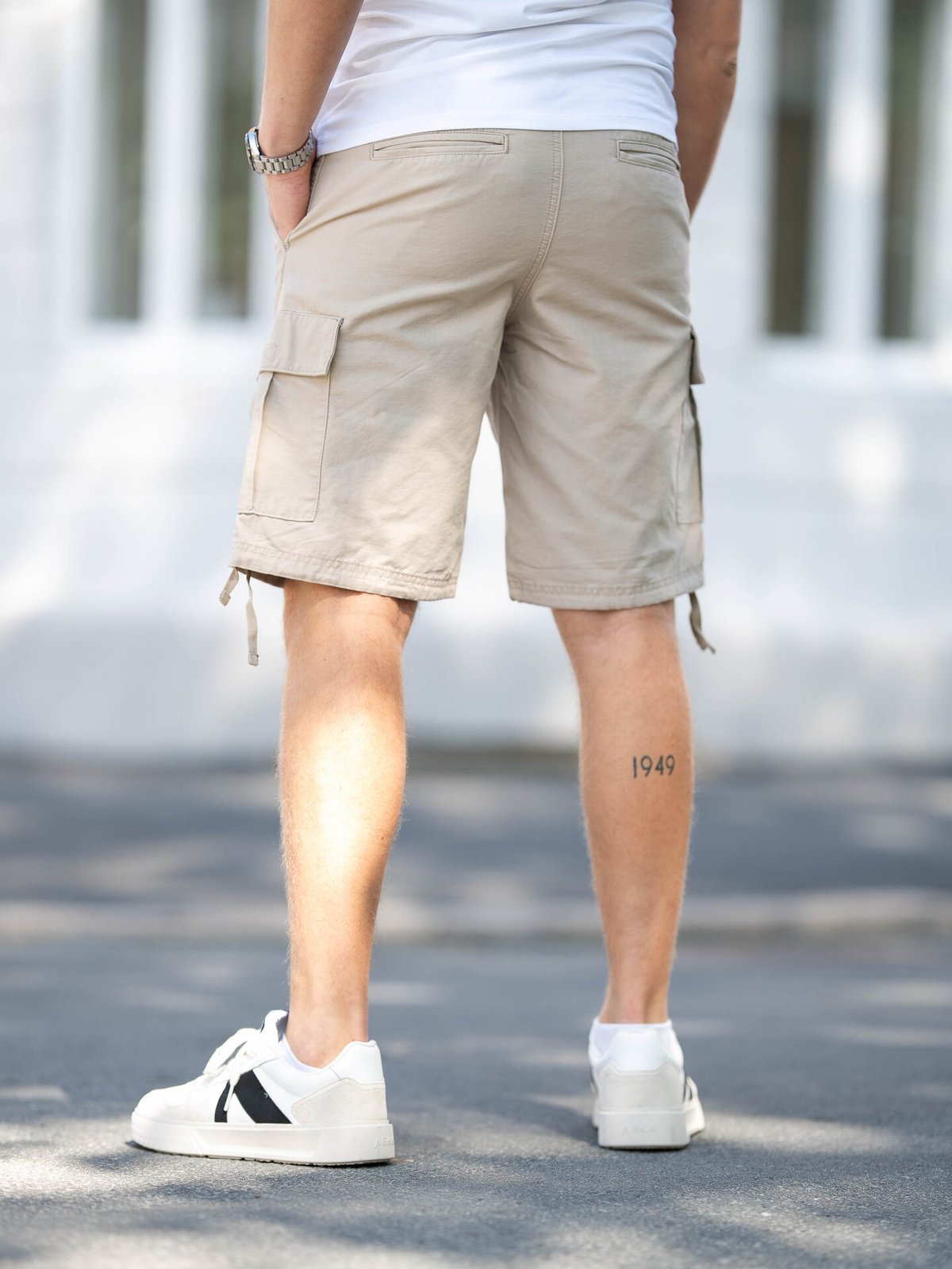 Jack and Jones Cole Barkley Cargo Shorts Crockery