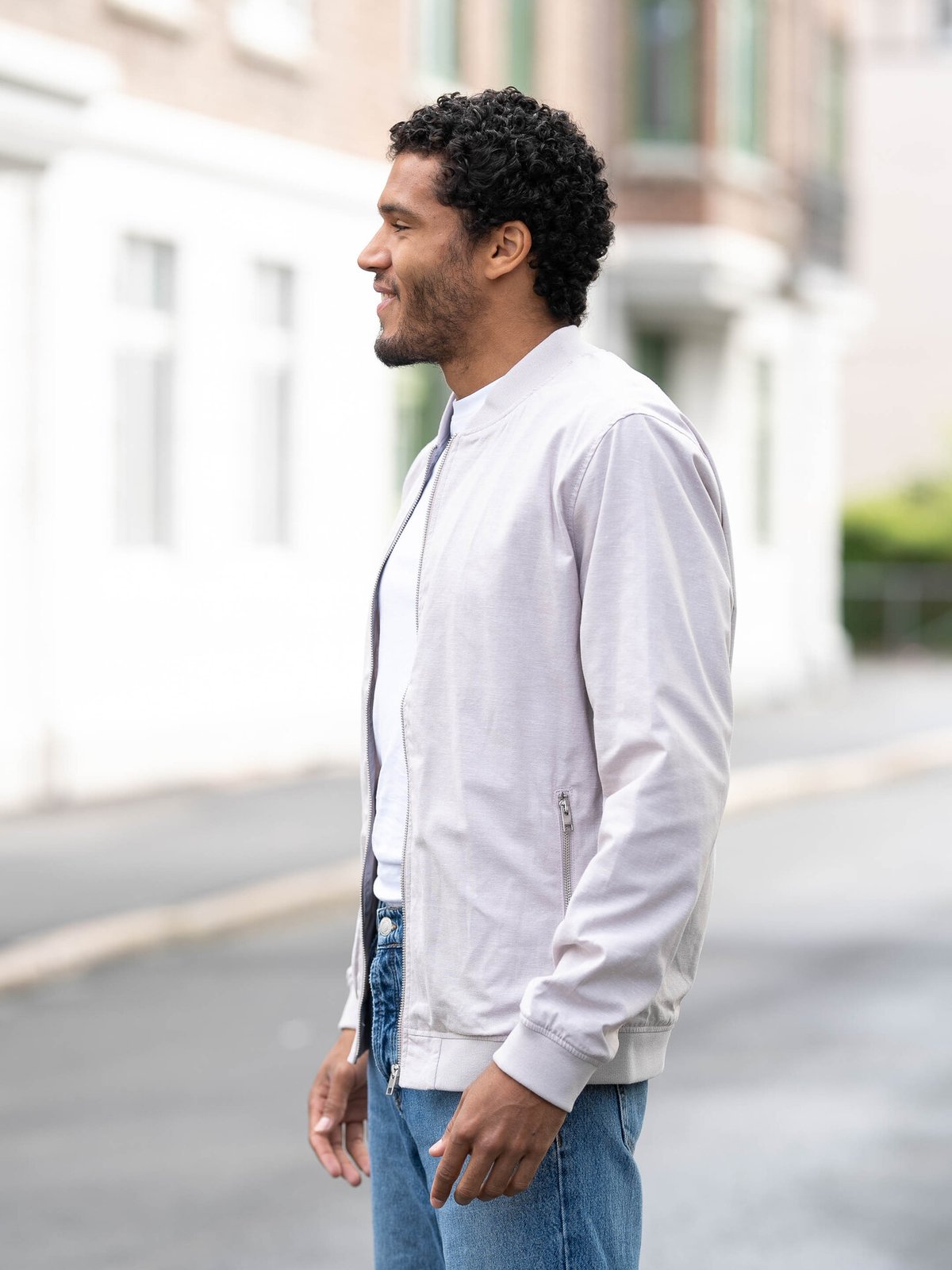 Jack and Jones Summer Linen Bomber Crockery