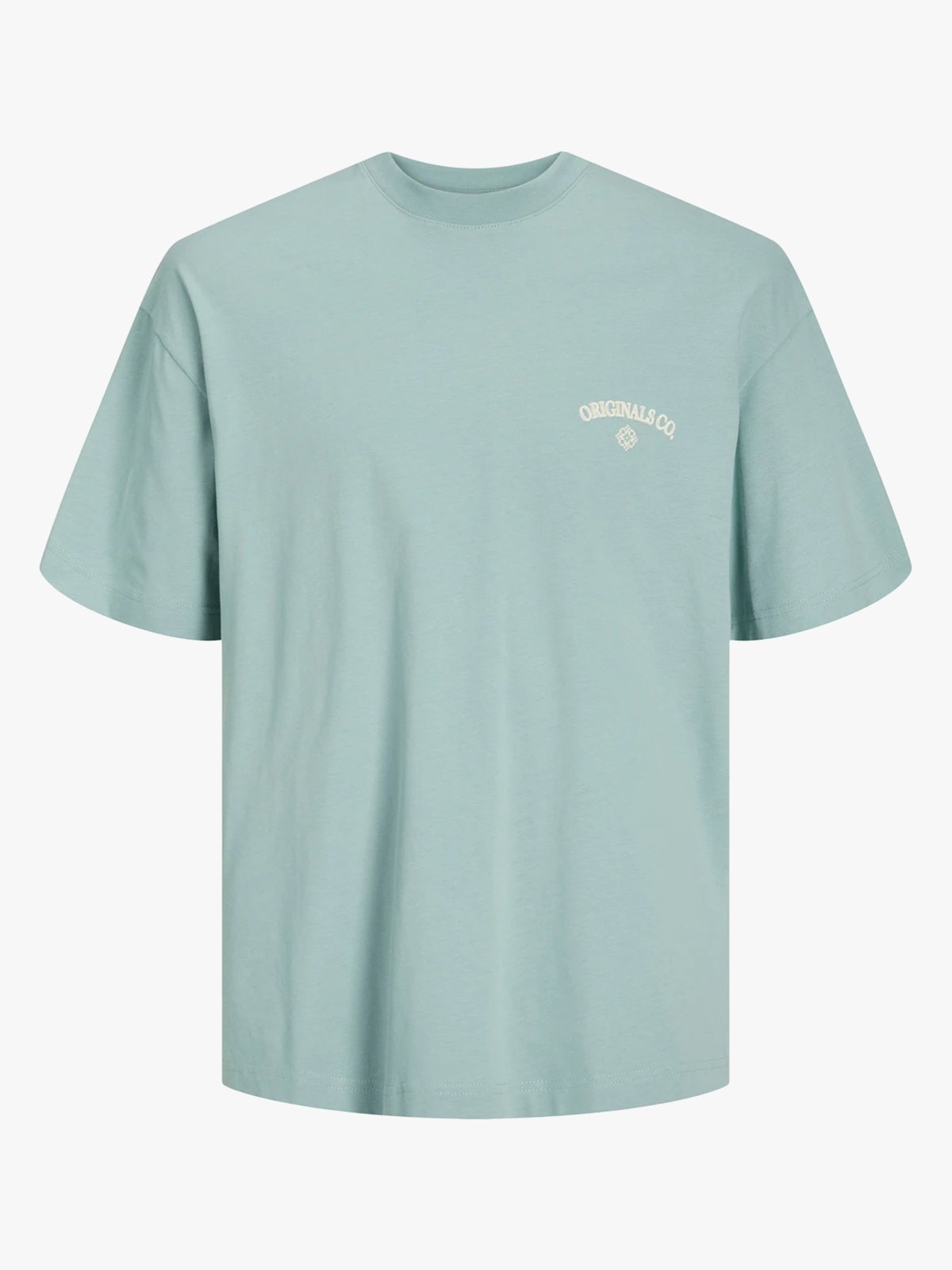 Jack & Jones Santorini Back Tee Short Sleeve Crew Neck Gray Mist