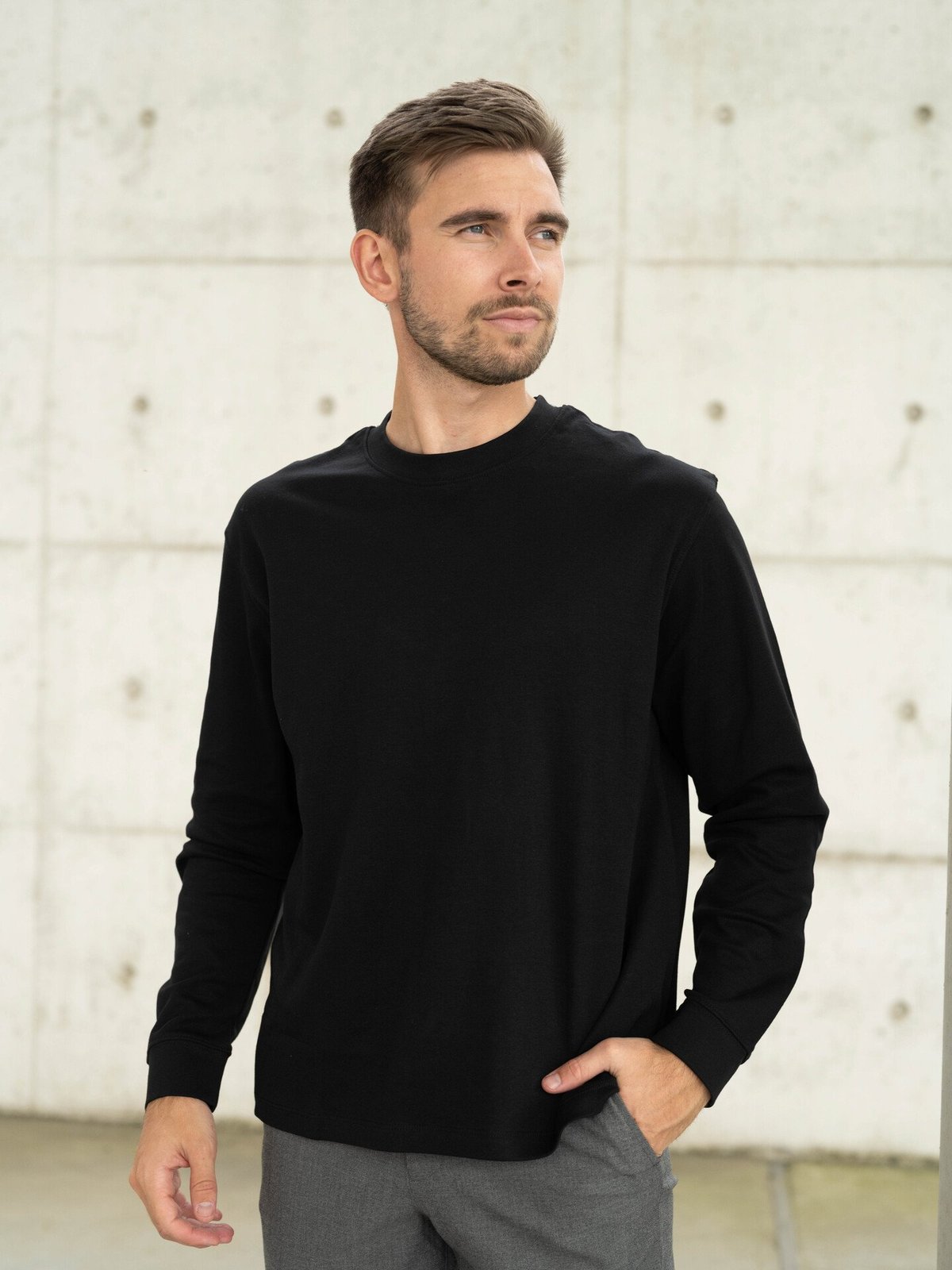 Jack and Jones Urban Edge Tee Long Sleeve O-Neck Black