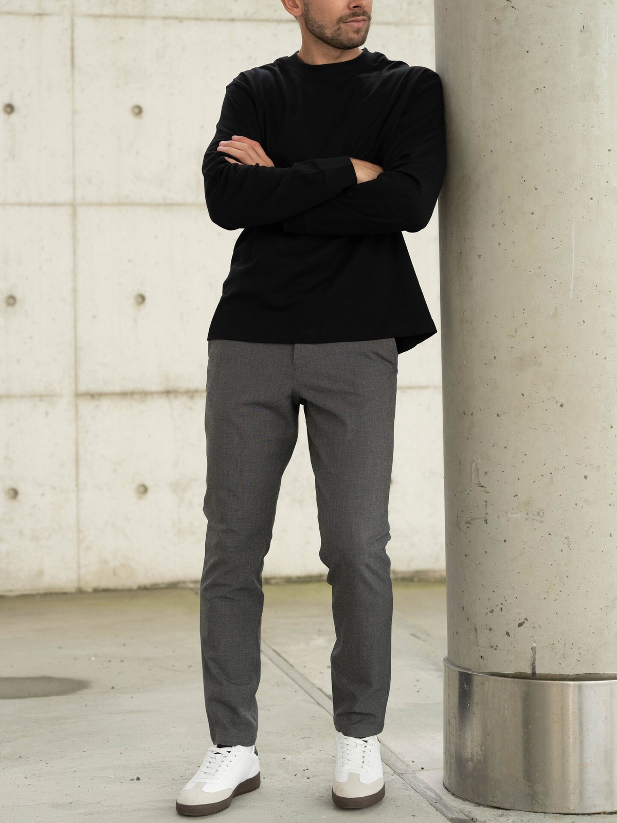 Jack and Jones Urban Edge Tee Long Sleeve O-Neck Black