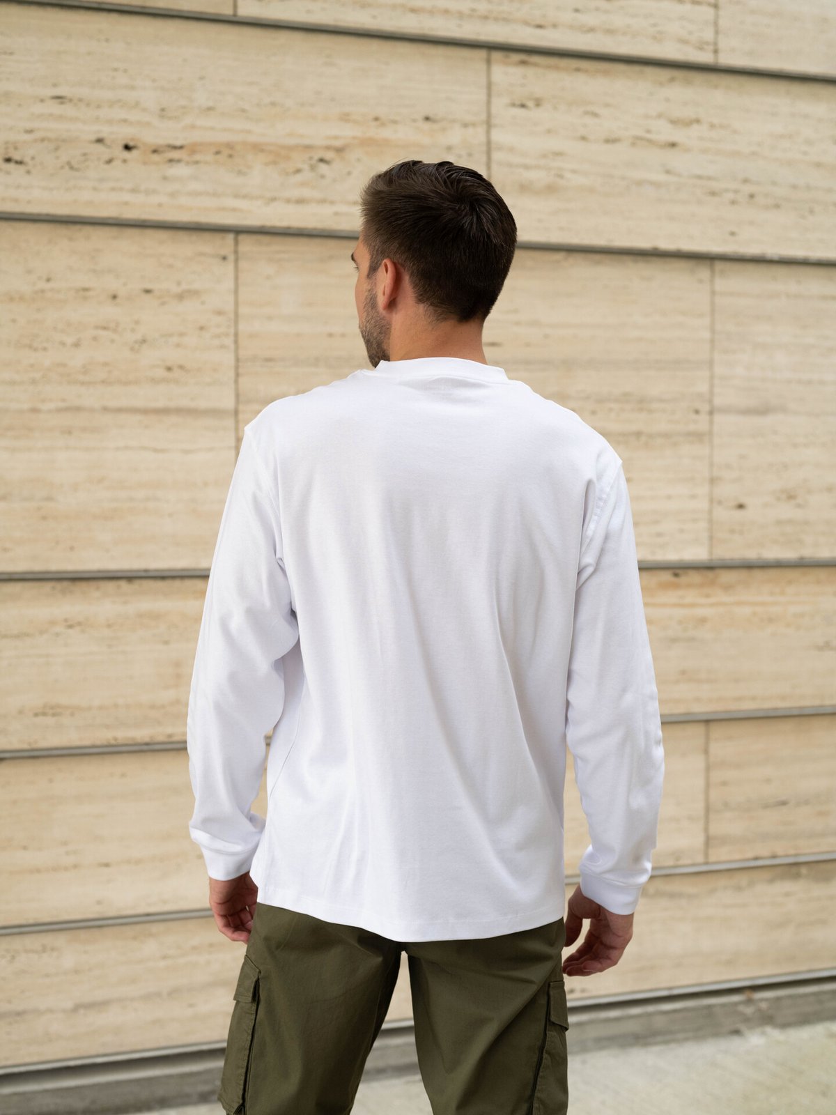 Jack and Jones Urban Edge Tee Long Sleeve O-Neck White