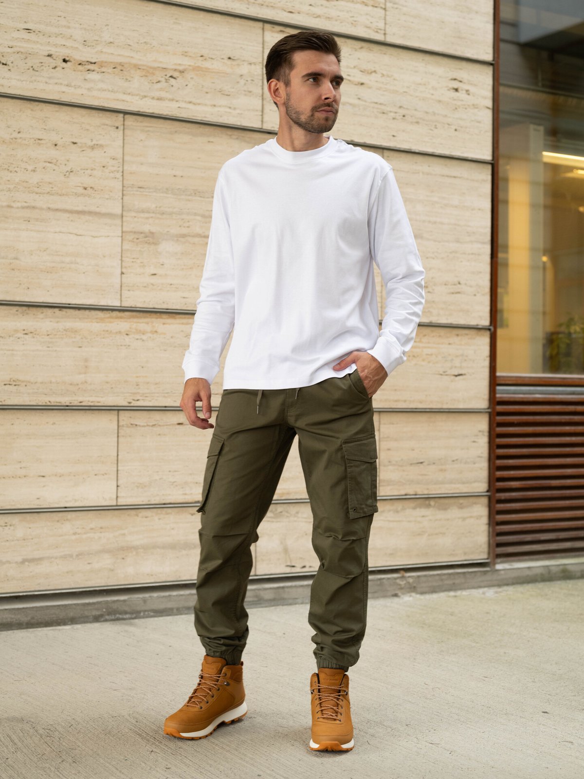 Jack and Jones Urban Edge Tee Long Sleeve O-Neck White