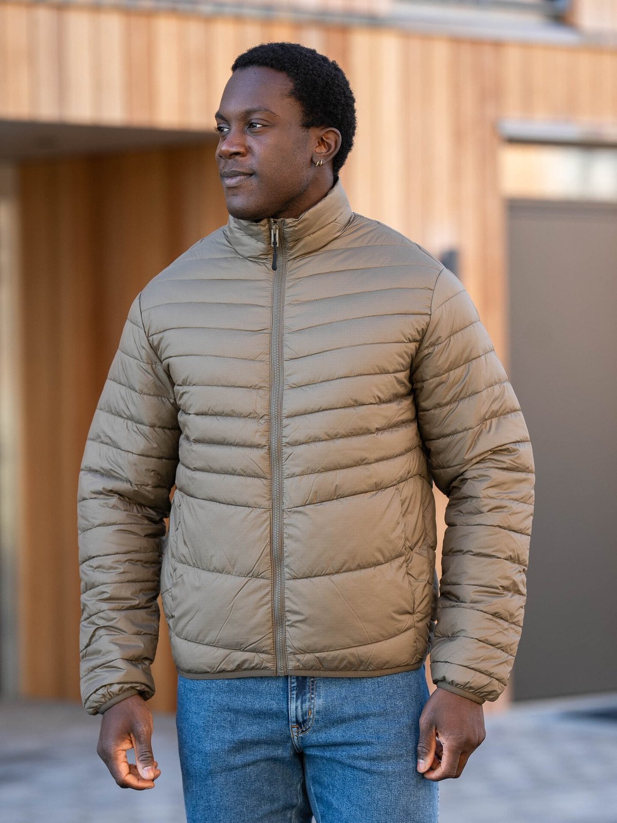 Jack and Jones State Packable Puffer Collar Canteen