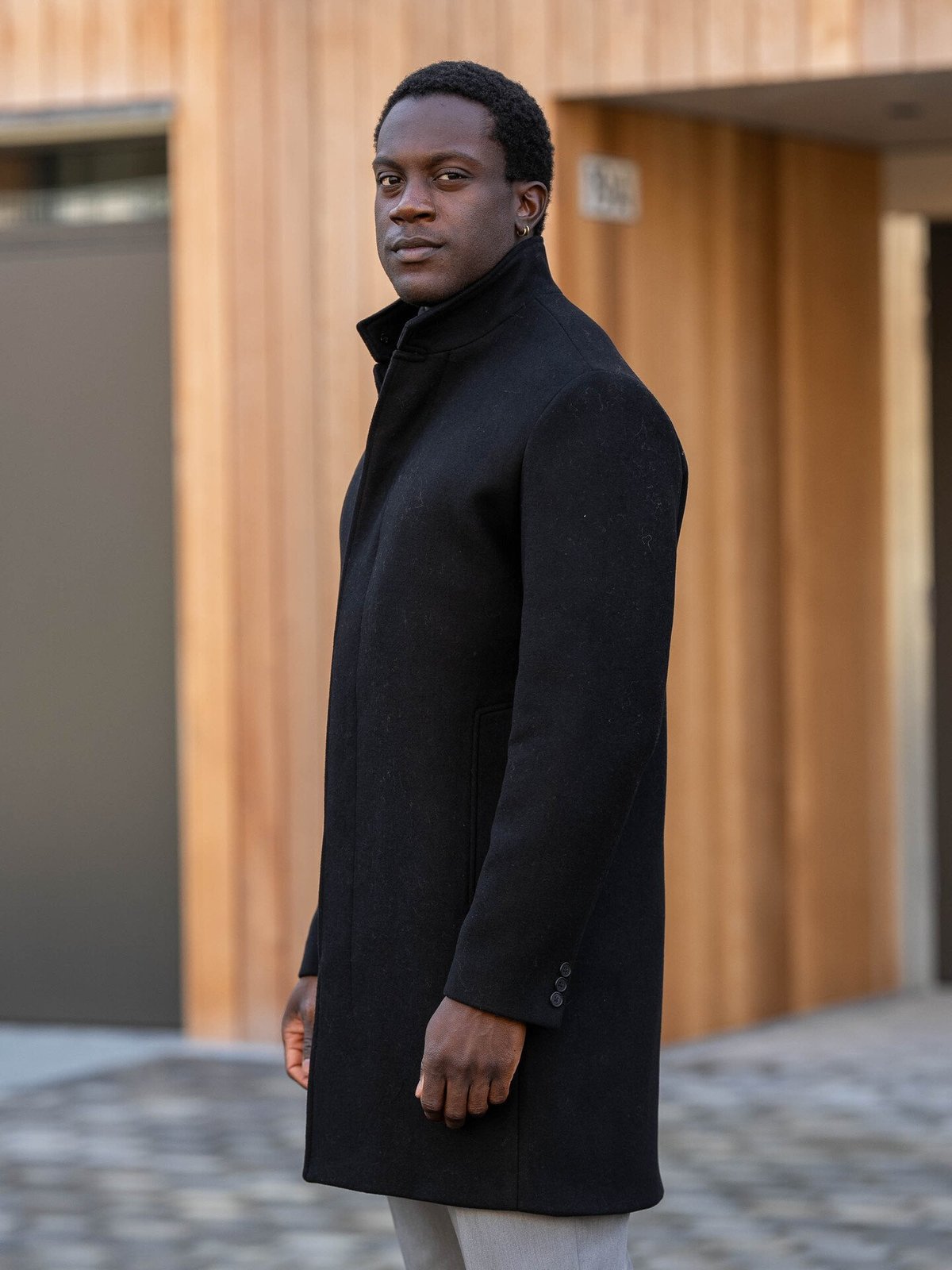 Jack and Jones Wilson Wool Coat Black
