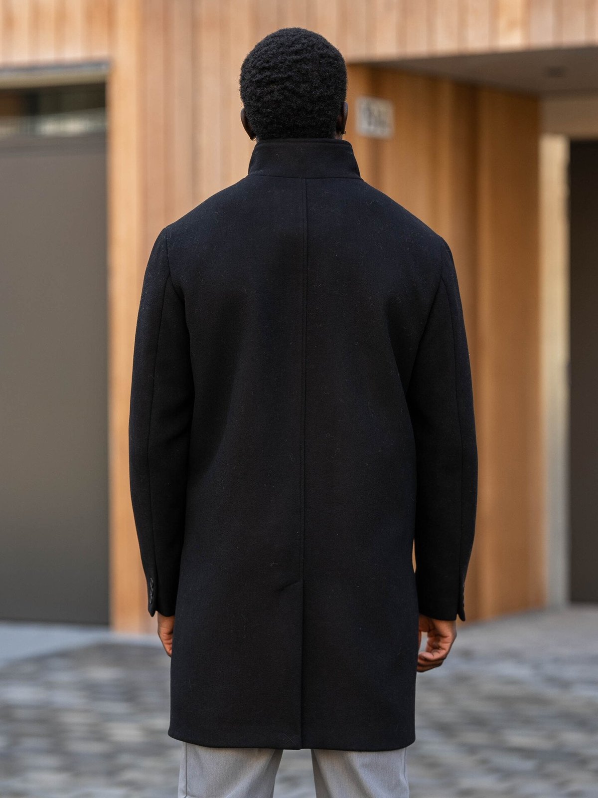 Jack and Jones Wilson Wool Coat Black