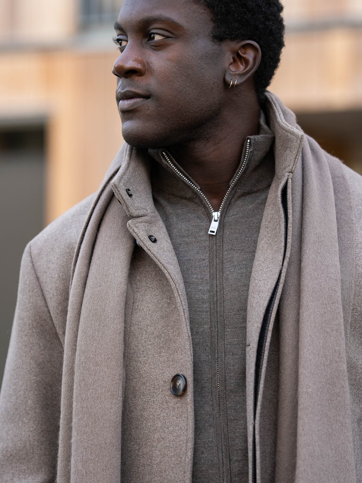 Jack and Jones Wilson Wool Coat Greige