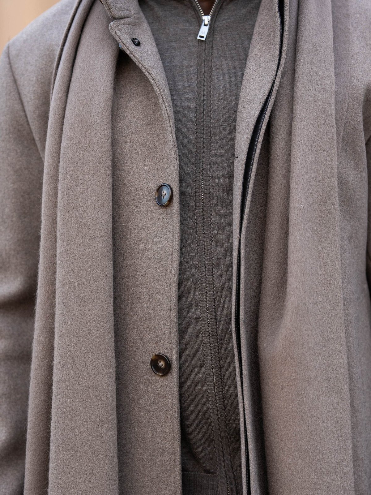 Jack and Jones Wilson Wool Coat Greige